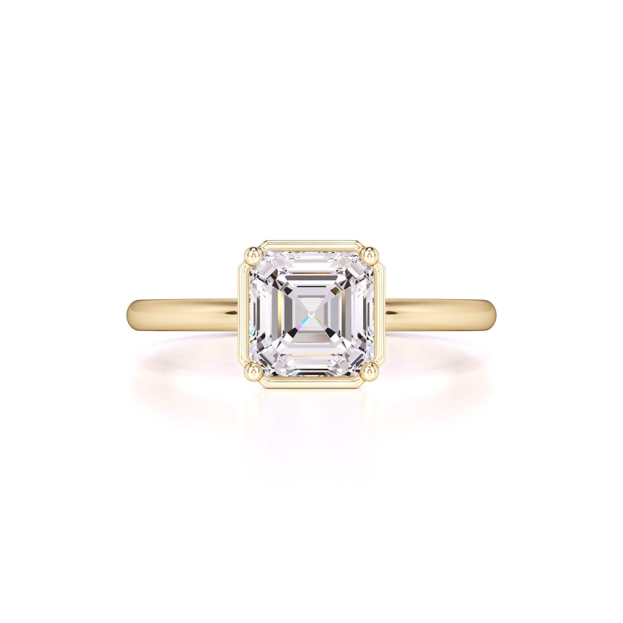 Nova Moissanite Ring | Yellow Gold | 1