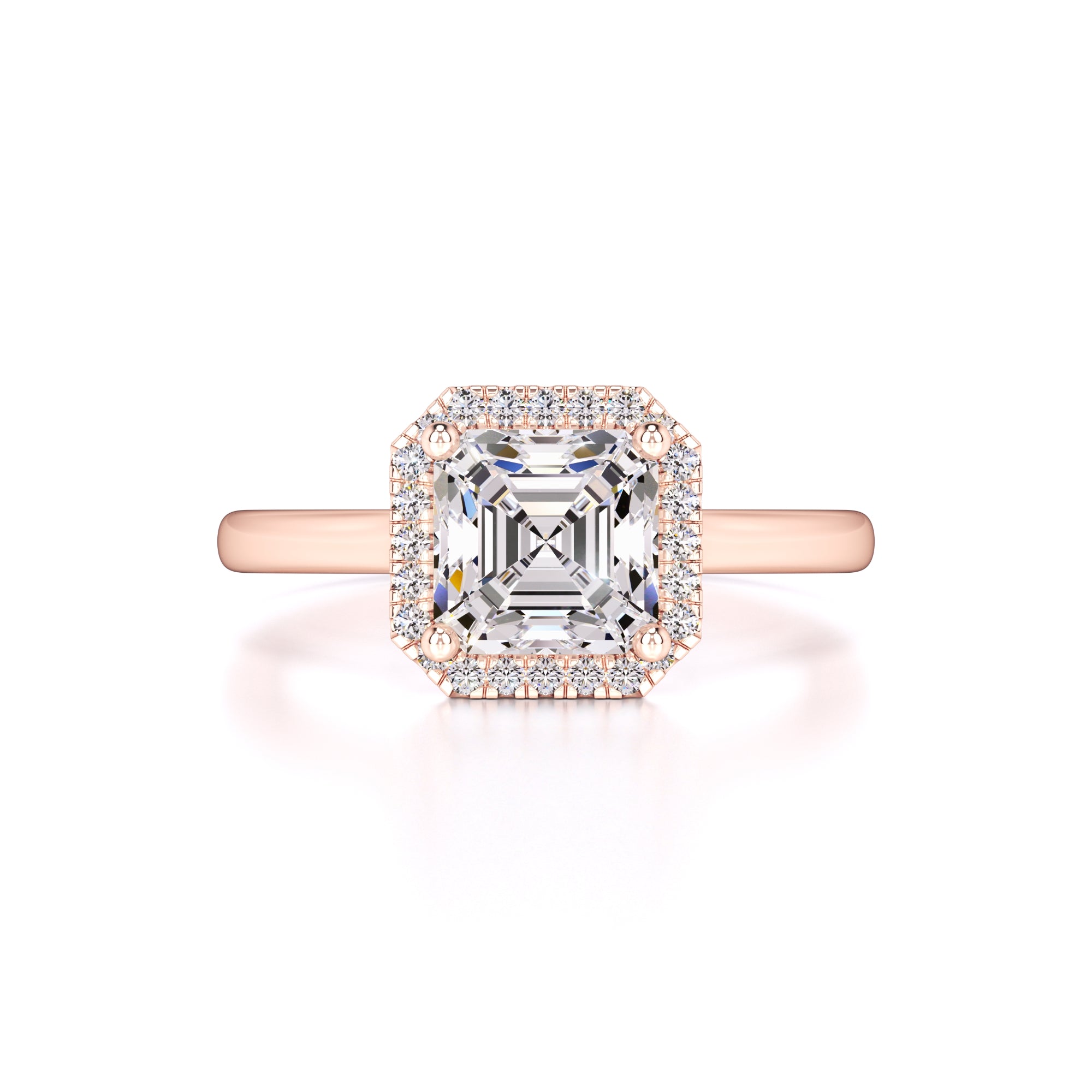 Lennon Moissanite & Lab Grown Diamond Ring | Rose Gold | 1