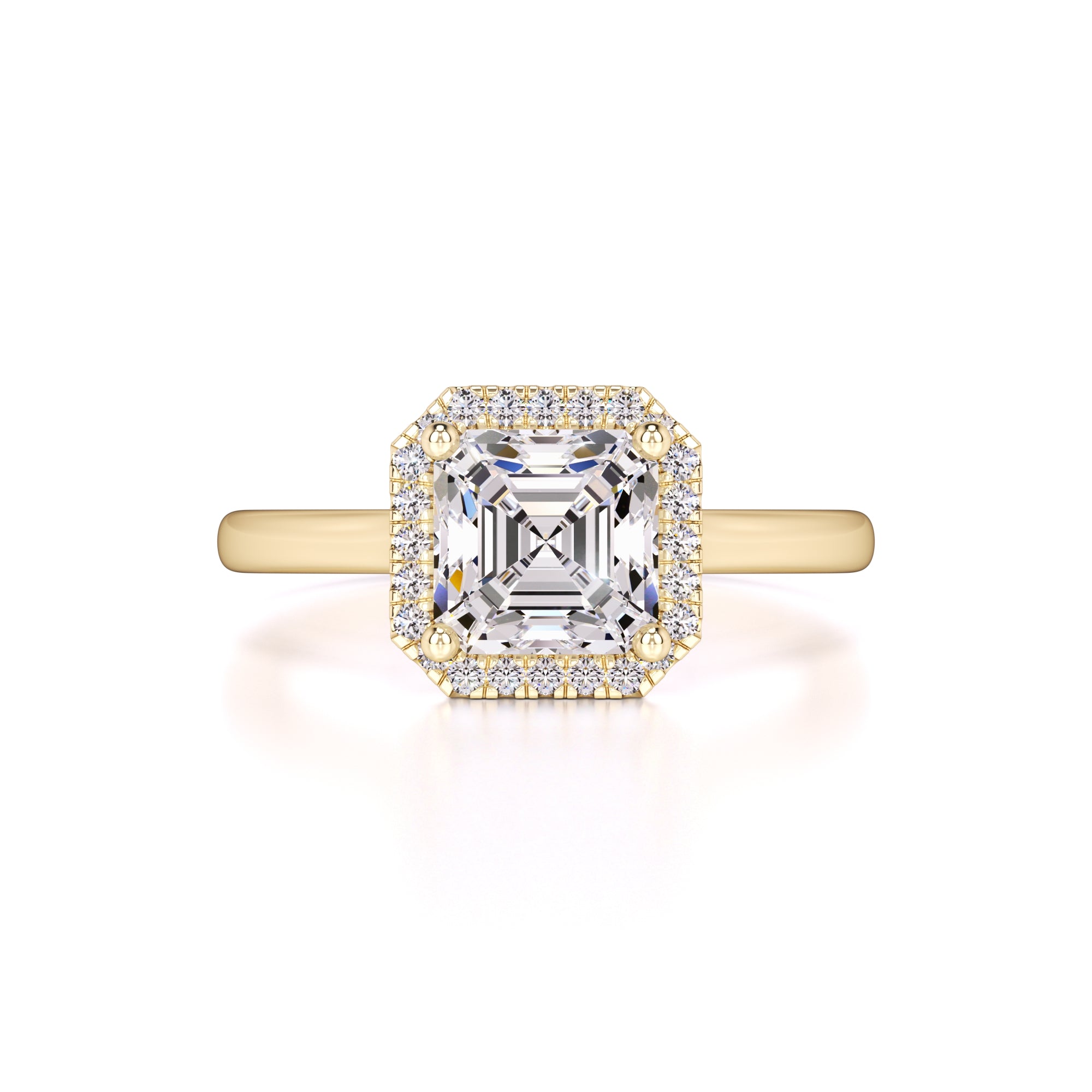 Lennon Moissanite & Lab Grown Diamond Ring | Yellow Gold | 1