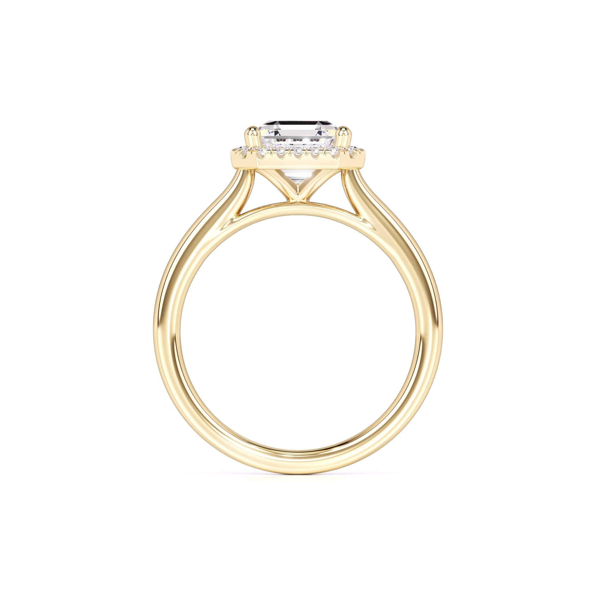Lennon Moissanite & Lab Grown Diamond Ring | Yellow Gold | 4