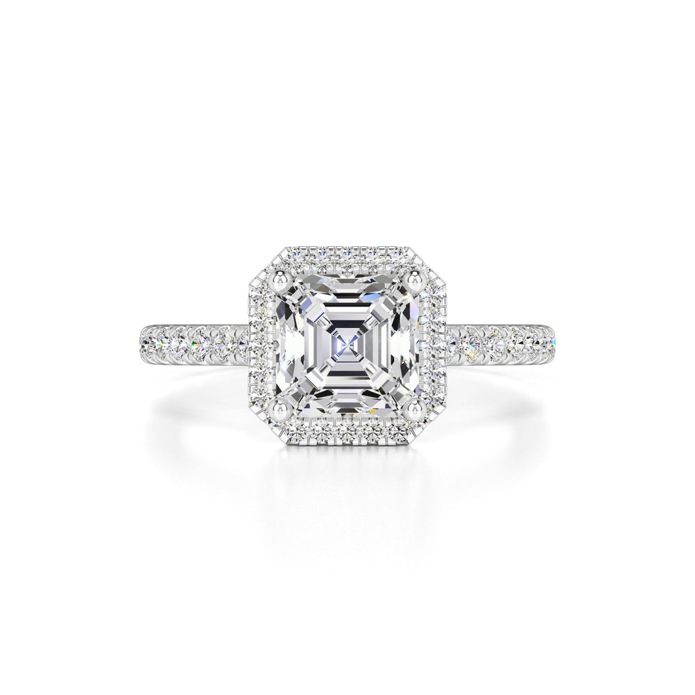 Jane Moissanite & Lab Grown Diamond Ring | White Gold | 1