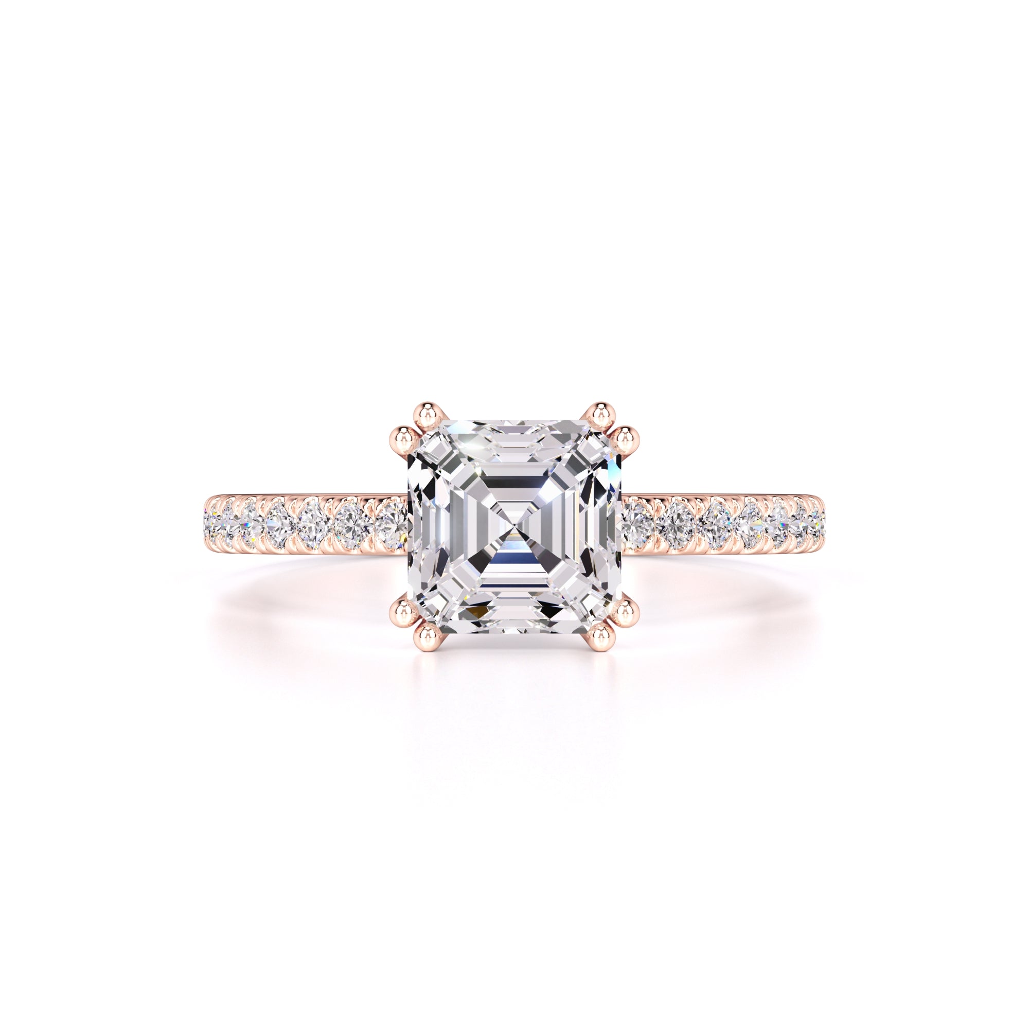 Marissa Moissanite & Lab Grown Diamond Ring | Rose Gold | 1