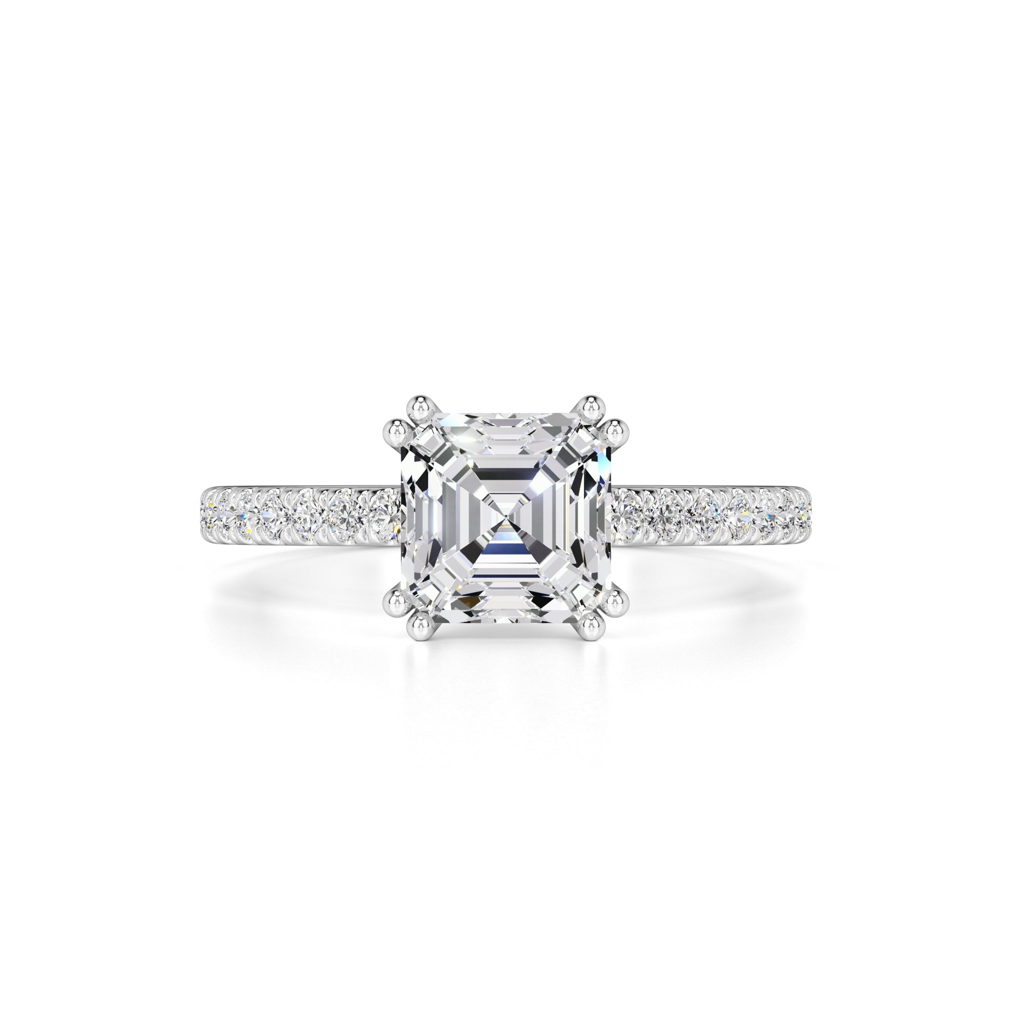Marissa Moissanite & Lab Grown Diamond Ring | White Gold | 1