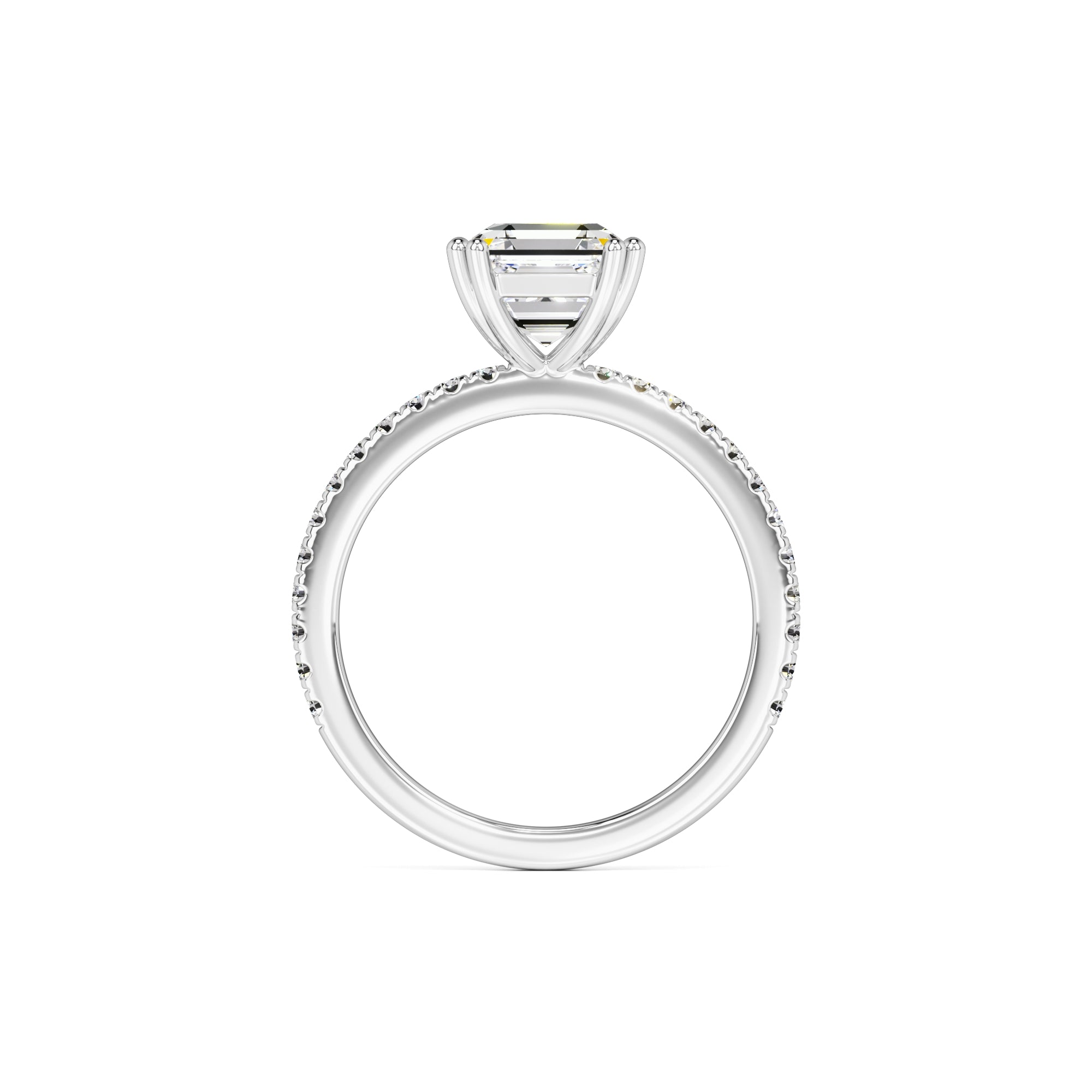 Marissa Moissanite & Lab Grown Diamond Ring | White Gold | 4