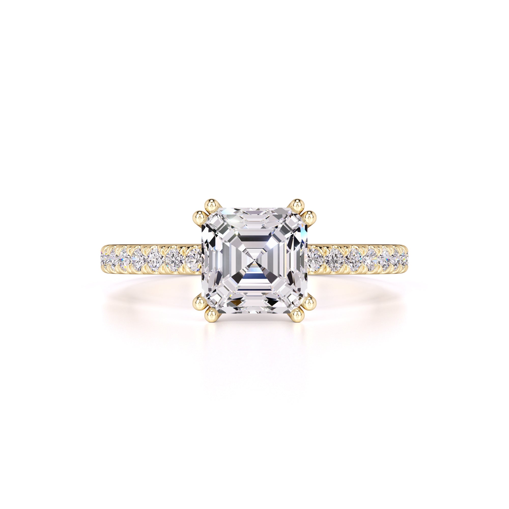 Marissa Moissanite & Lab Grown Diamond Ring | Yellow Gold | 1
