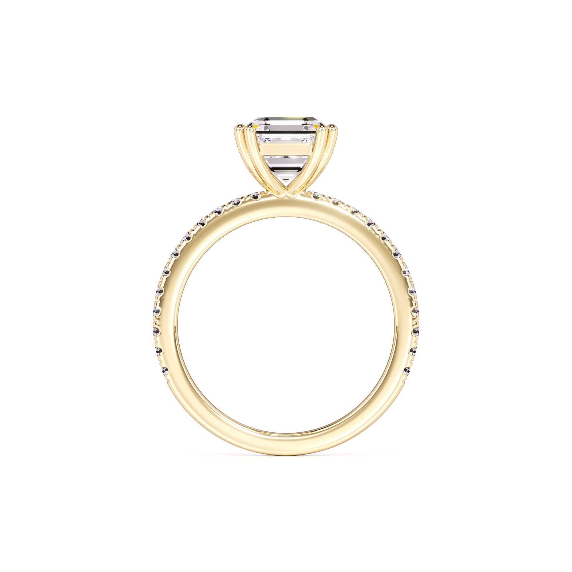 Marissa Moissanite & Lab Grown Diamond Ring | Yellow Gold | 4