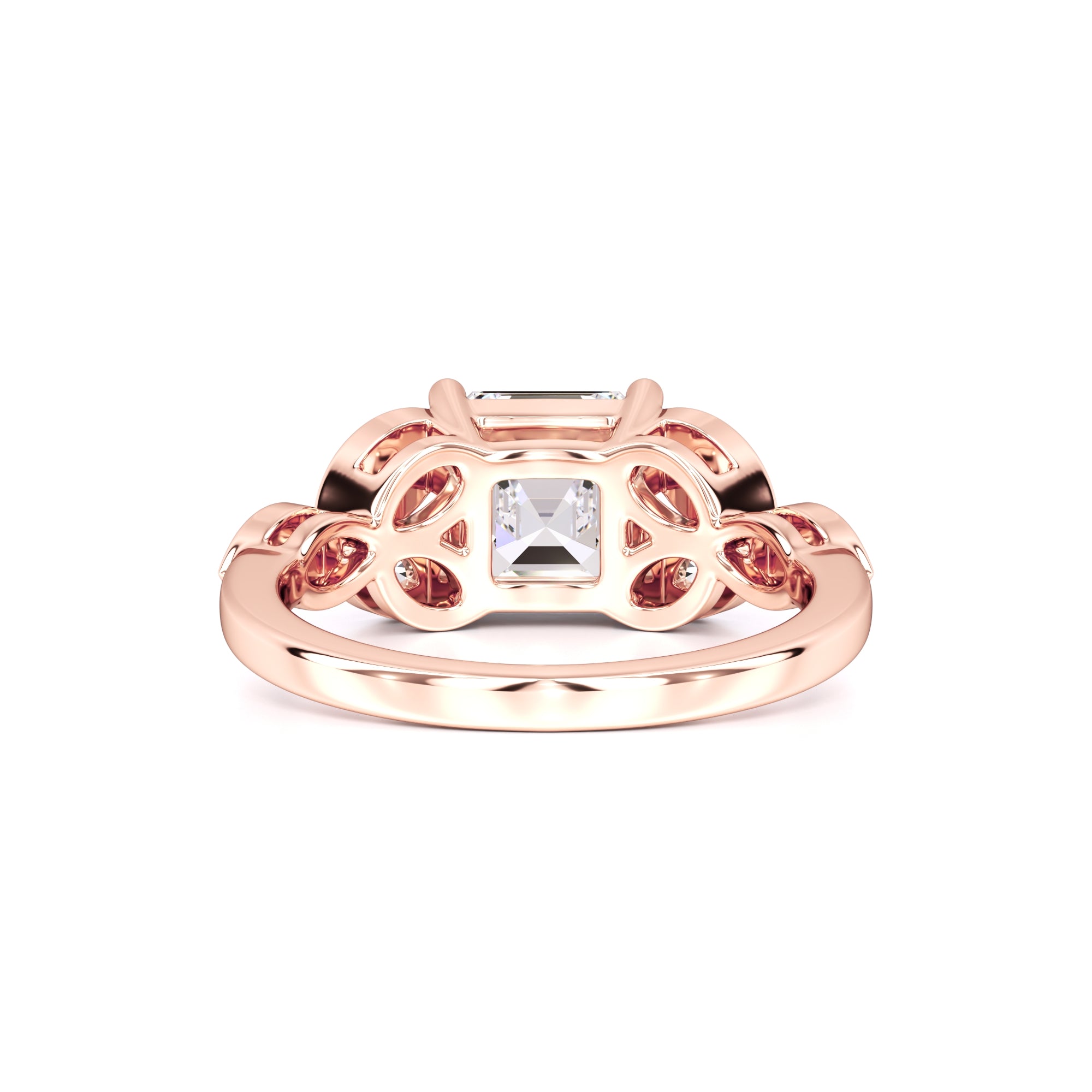 Madilyn Moissanite & Lab Grown Diamond Ring | Rose Gold | 3
