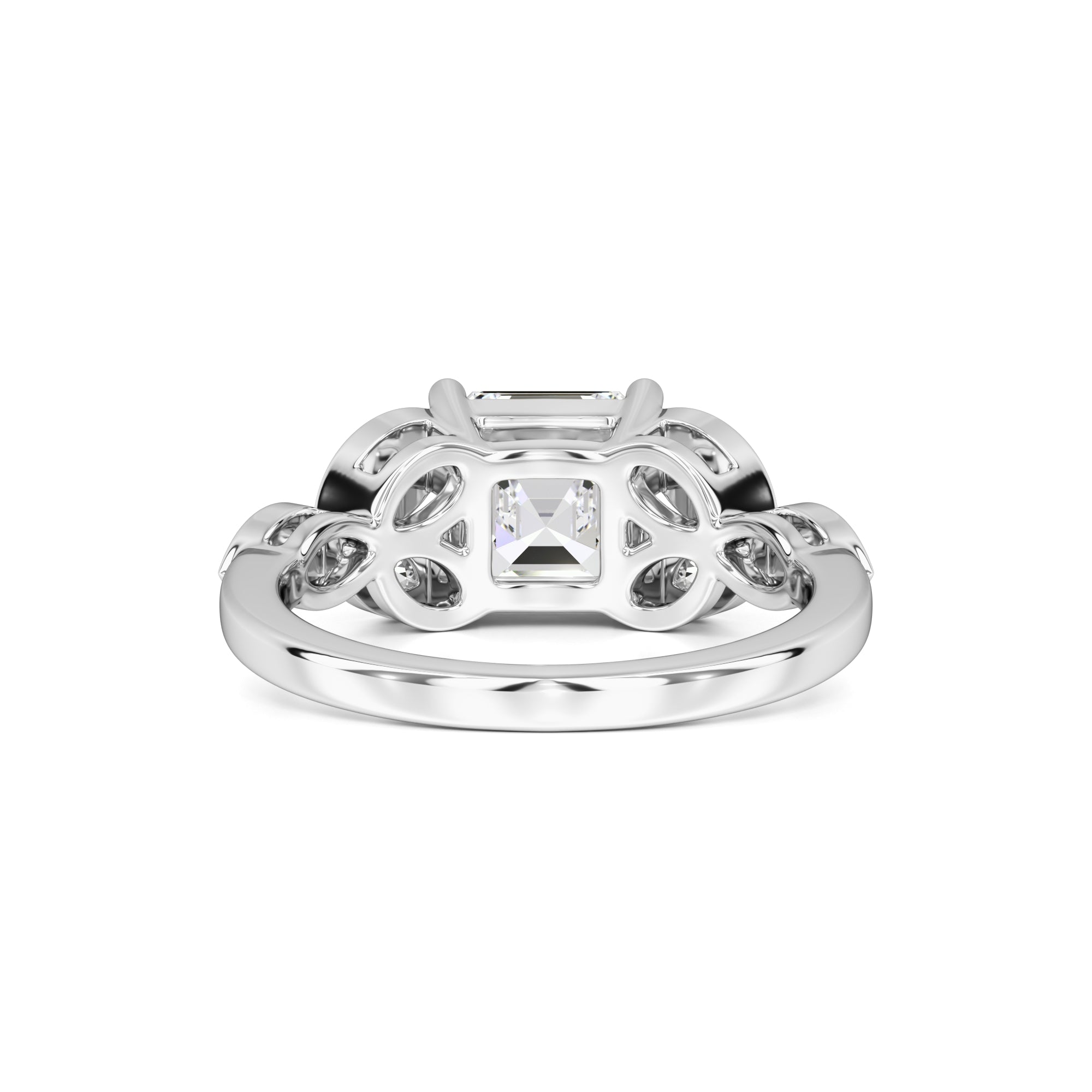 Madilyn Moissanite & Lab Grown Diamond Ring | White Gold | 3
