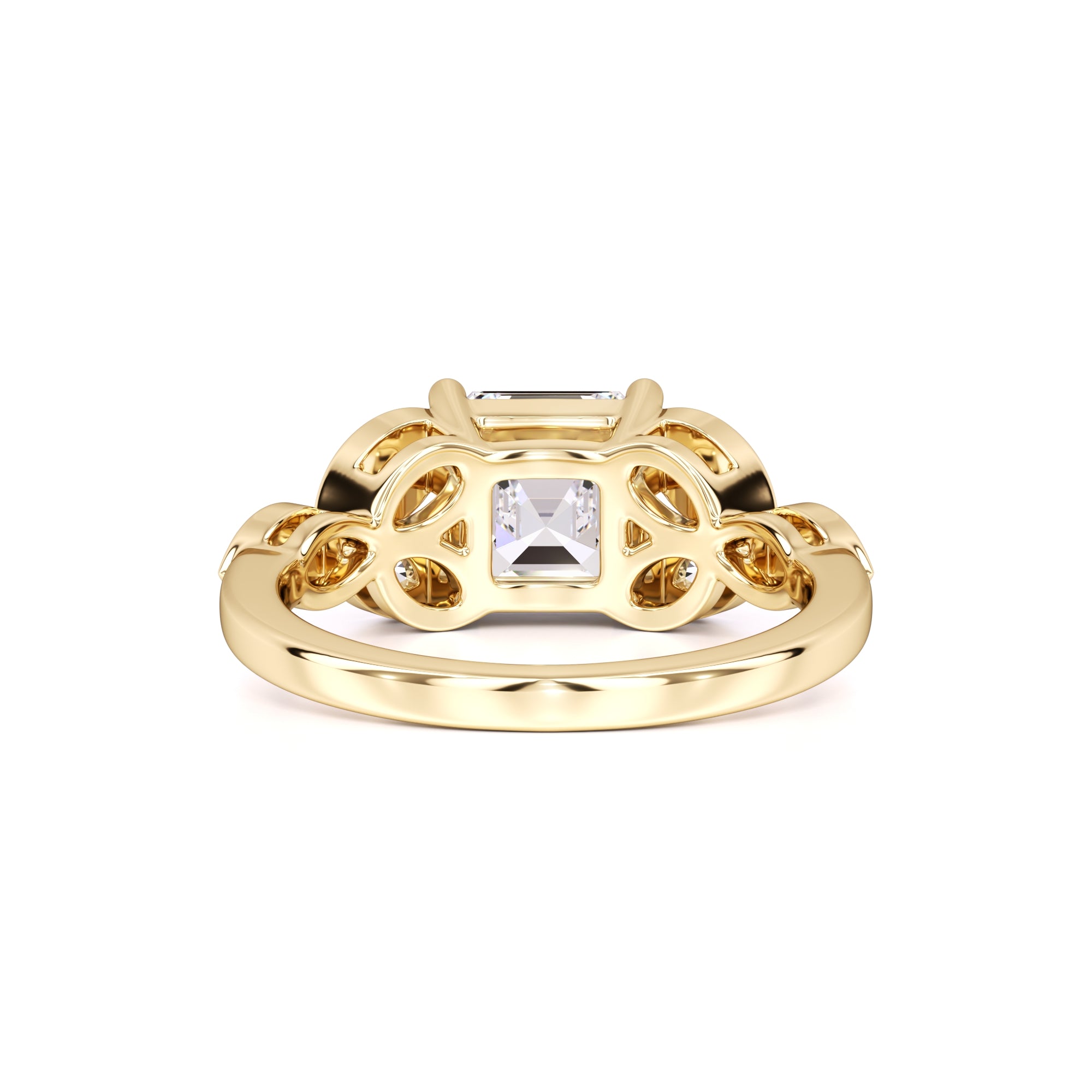 Madilyn Moissanite & Lab Grown Diamond Ring | Yellow Gold | 3