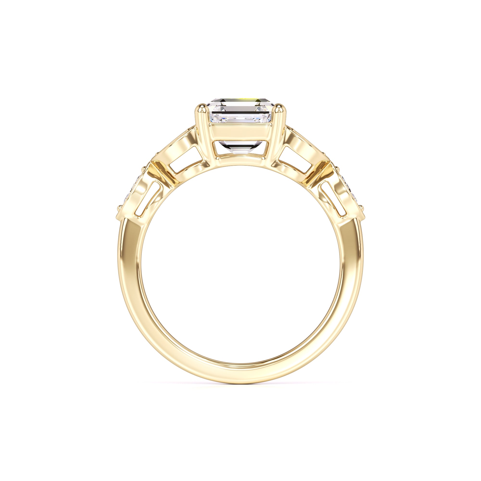 Madilyn Moissanite & Lab Grown Diamond Ring | Yellow Gold | 4