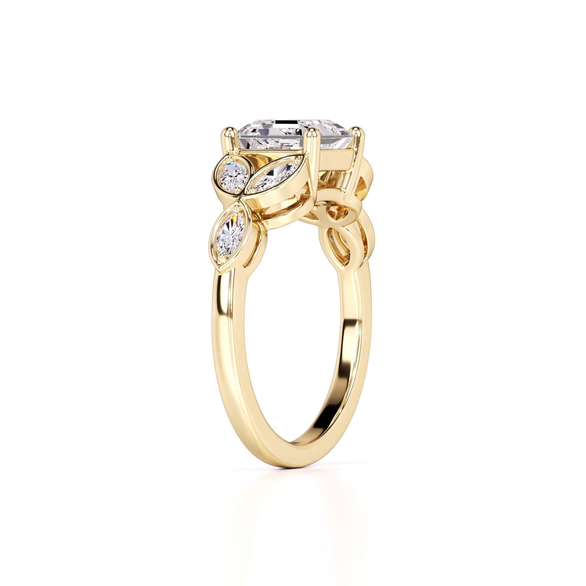 Madilyn Lab Grown Diamond Ring | Yellow Gold | 3