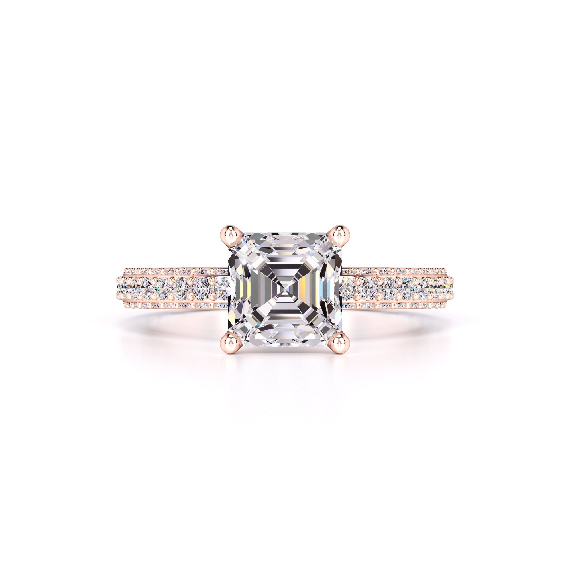 Elle Moissanite & Lab Grown Diamond Ring | Rose Gold | 1