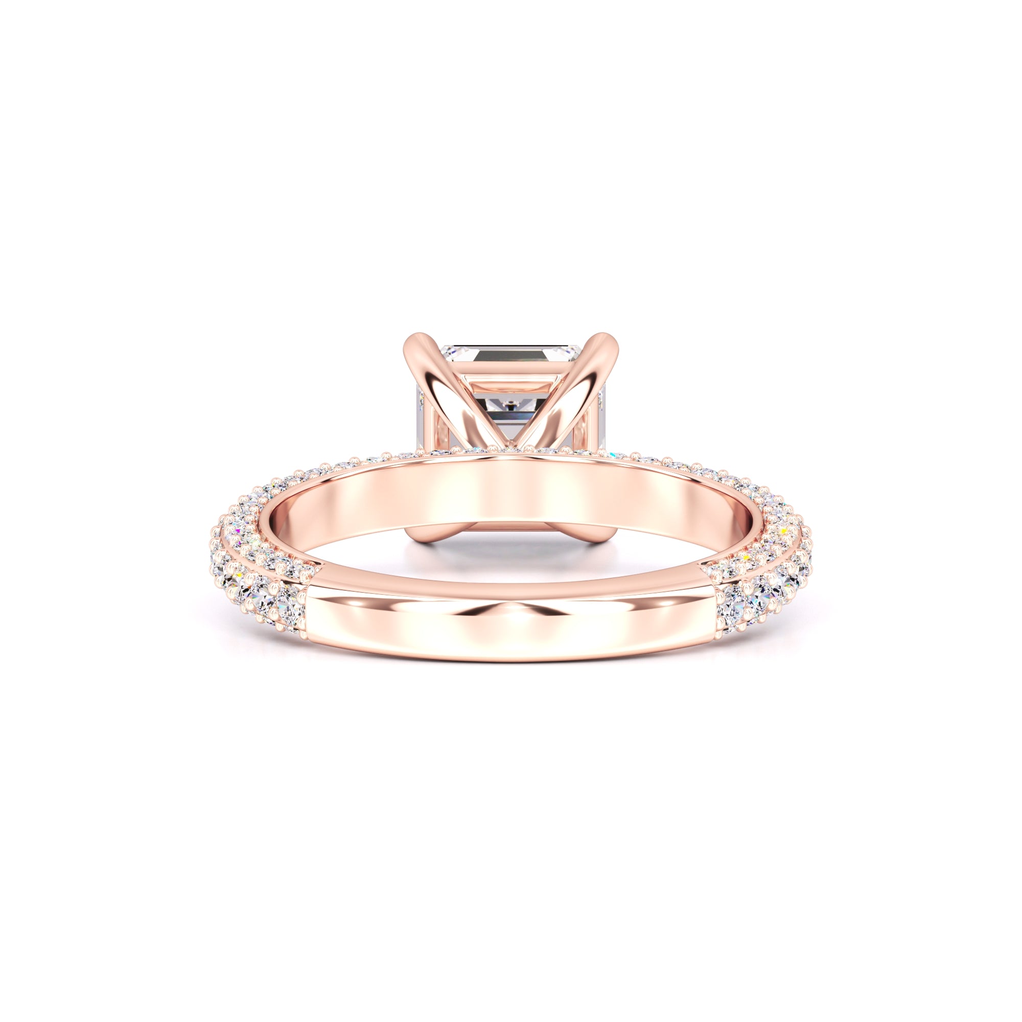 Elle Moissanite & Lab Grown Diamond Ring | Rose Gold | 3