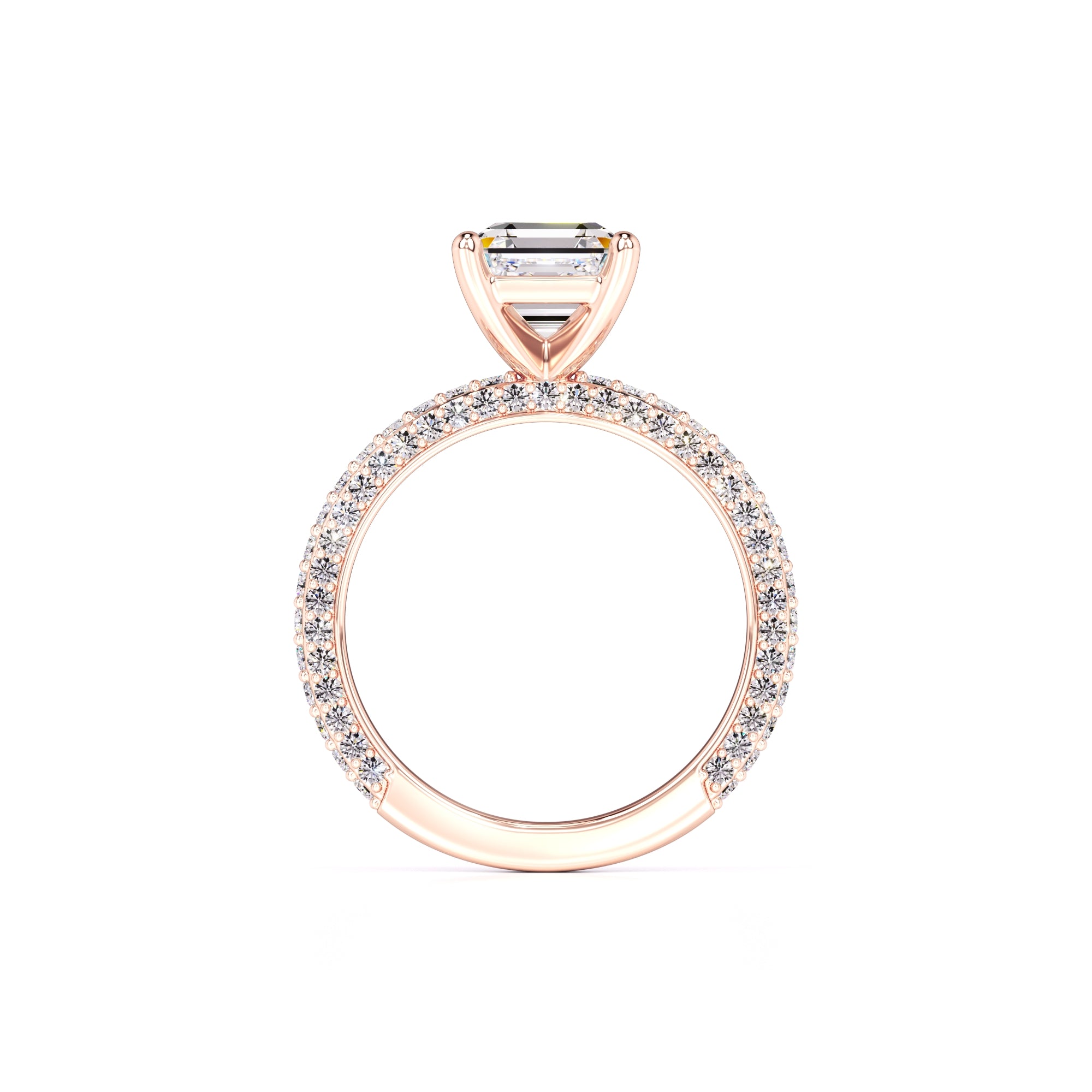 Elle Moissanite & Lab Grown Diamond Ring | Rose Gold | 4