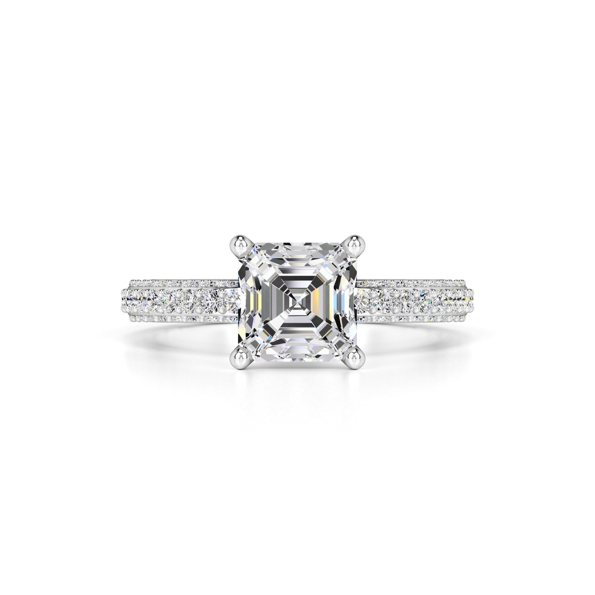 Elle Moissanite & Lab Grown Diamond Ring | White Gold | 1