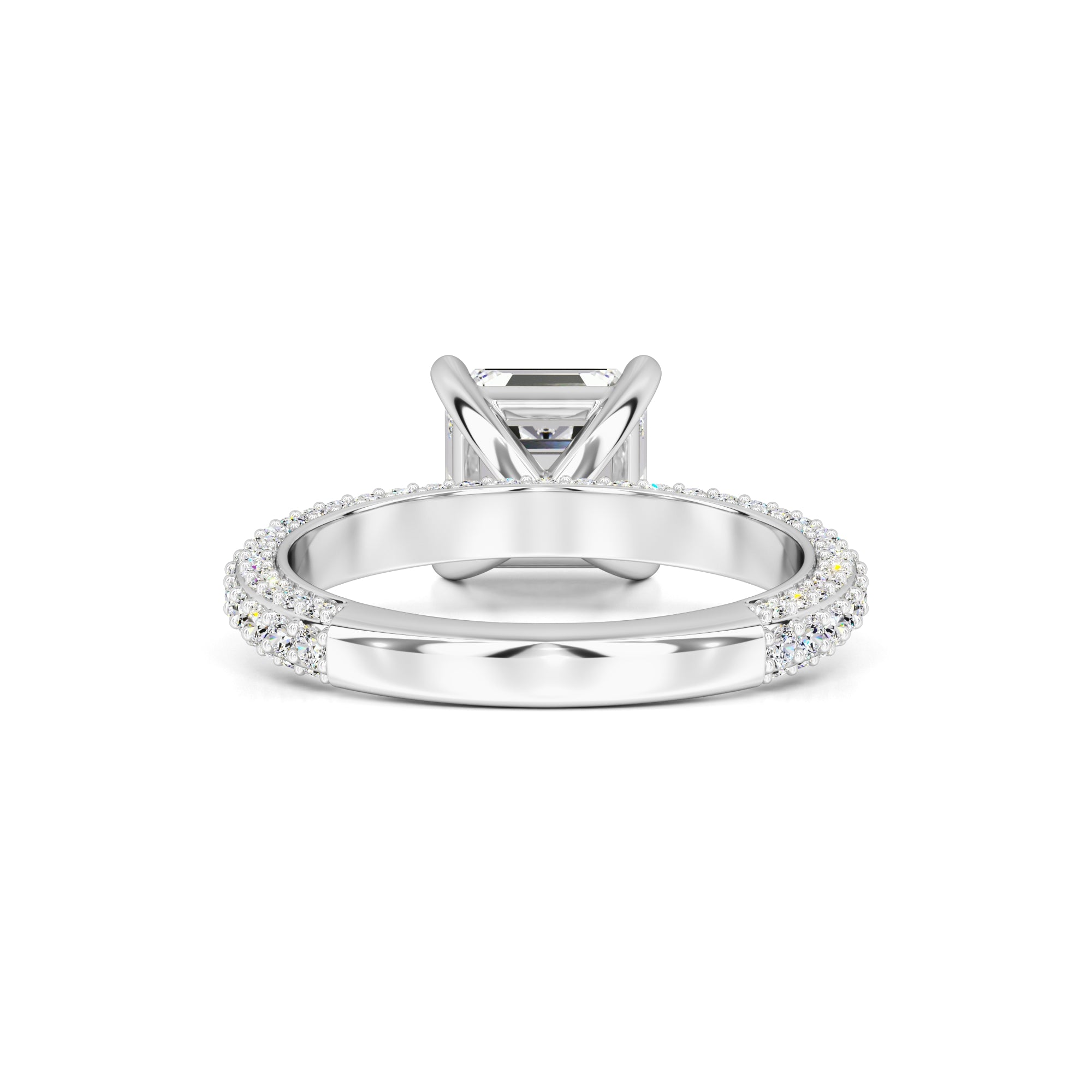 Elle Moissanite & Lab Grown Diamond Ring | White Gold | 3