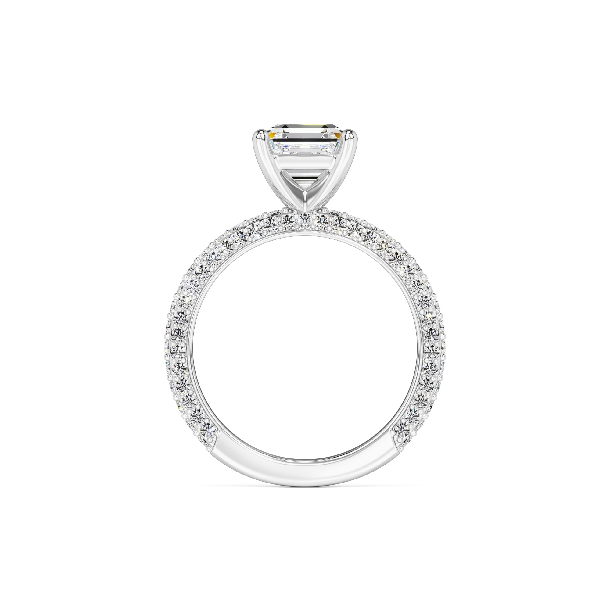 Elle Moissanite & Lab Grown Diamond Ring | White Gold | 4