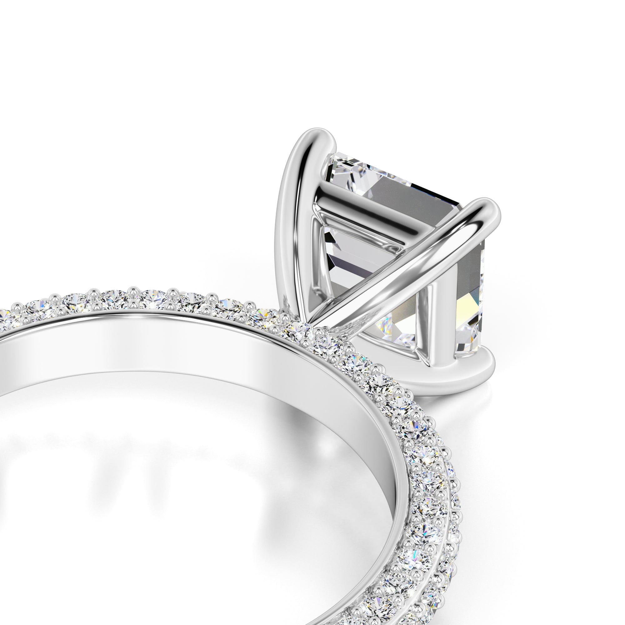Elle Moissanite & Lab Grown Diamond Ring | White Gold | 2