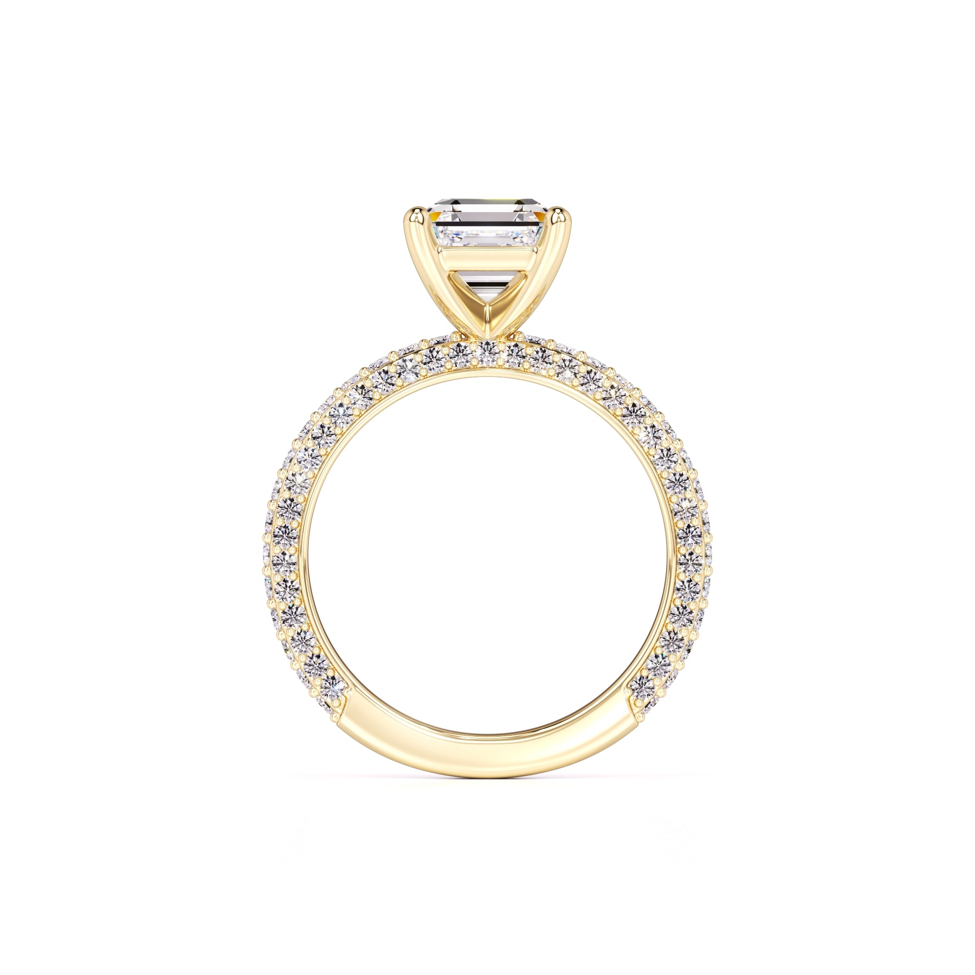 Elle Moissanite & Lab Grown Diamond Ring | Yellow Gold | 4