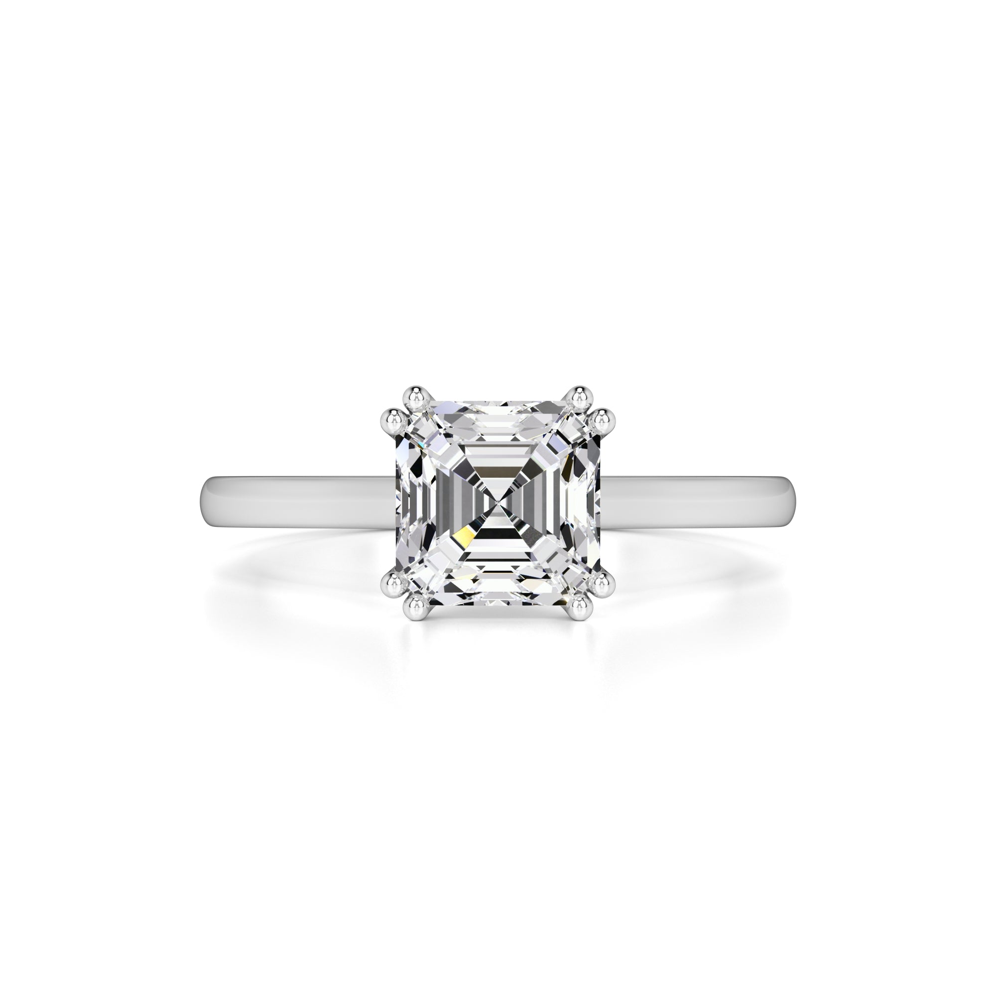 Zella Moissanite Ring | White Gold | 1