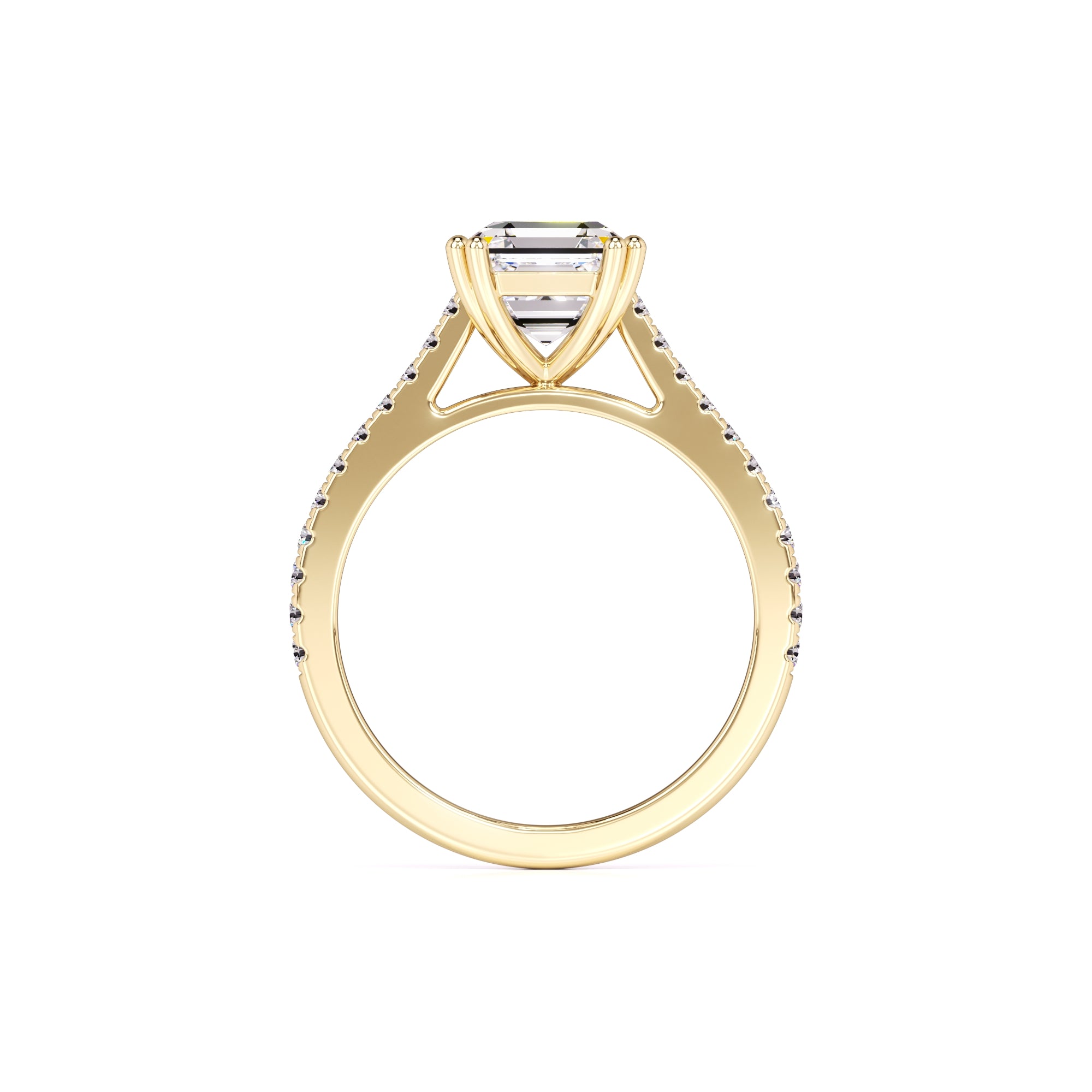 Karis Moissanite & Lab Grown Diamond Ring | Yellow Gold | 4