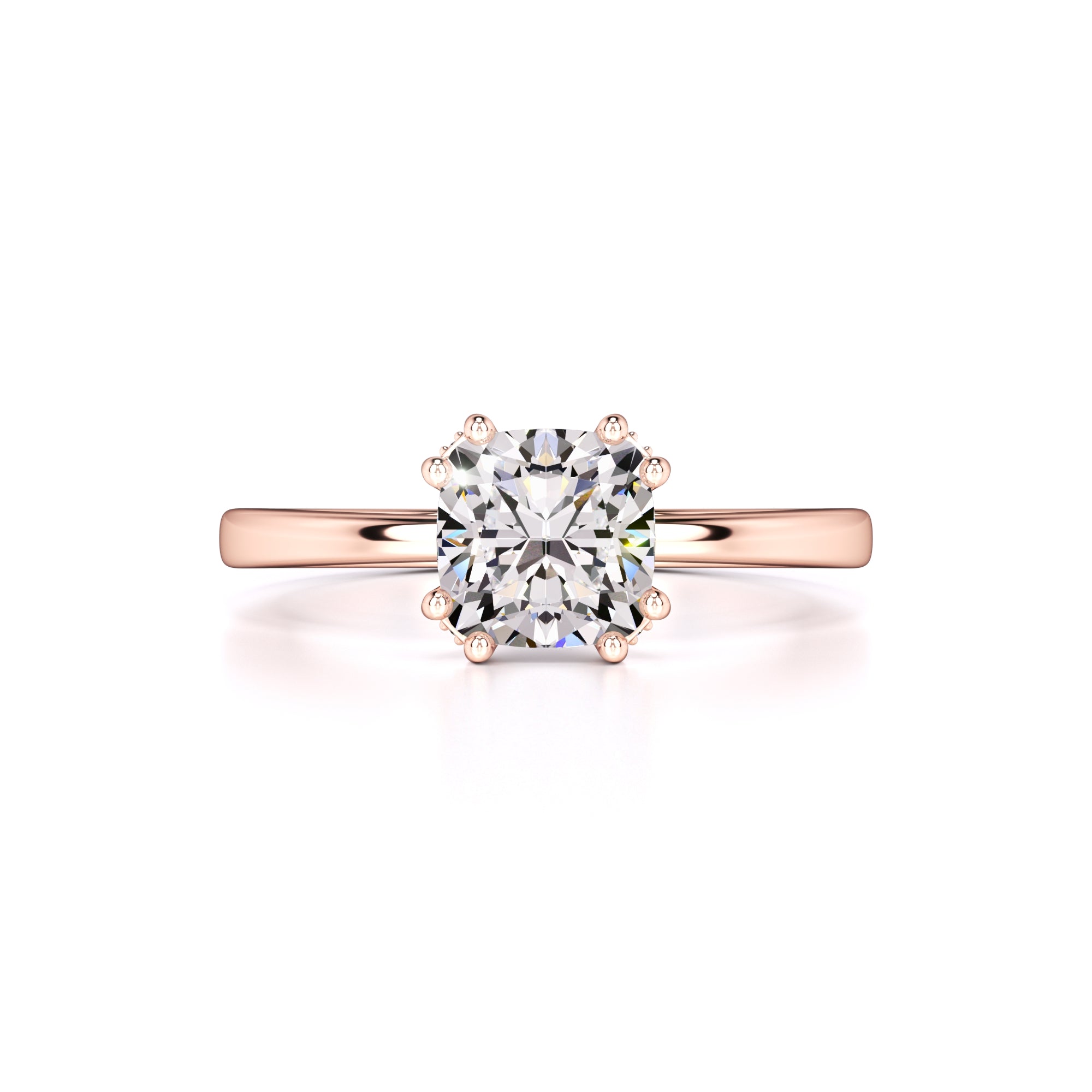 Holly Moissanite & Lab Grown Diamond Ring | Rose Gold | 1