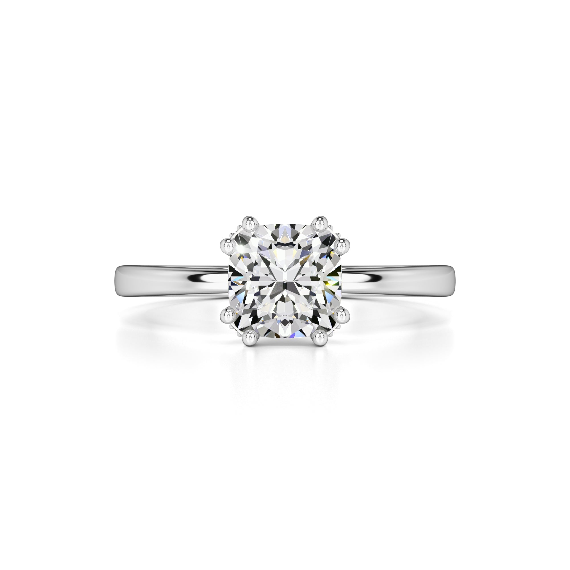 Holly Moissanite & Lab Grown Diamond Ring | White Gold | 1