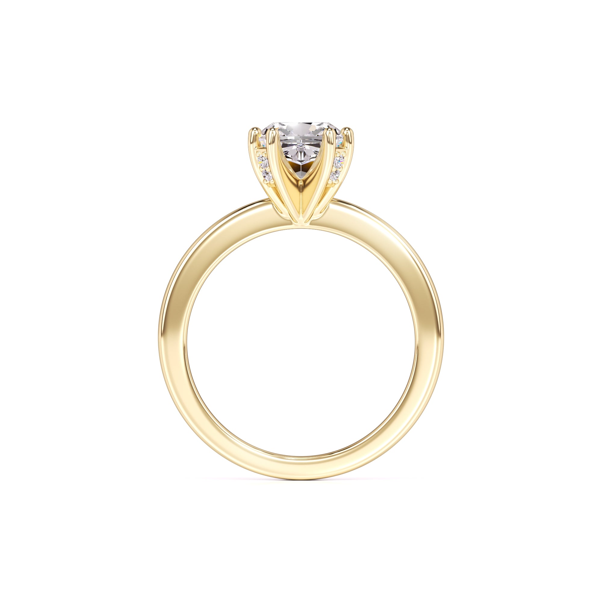 Holly Moissanite & Lab Grown Diamond Ring | Yellow Gold | 4