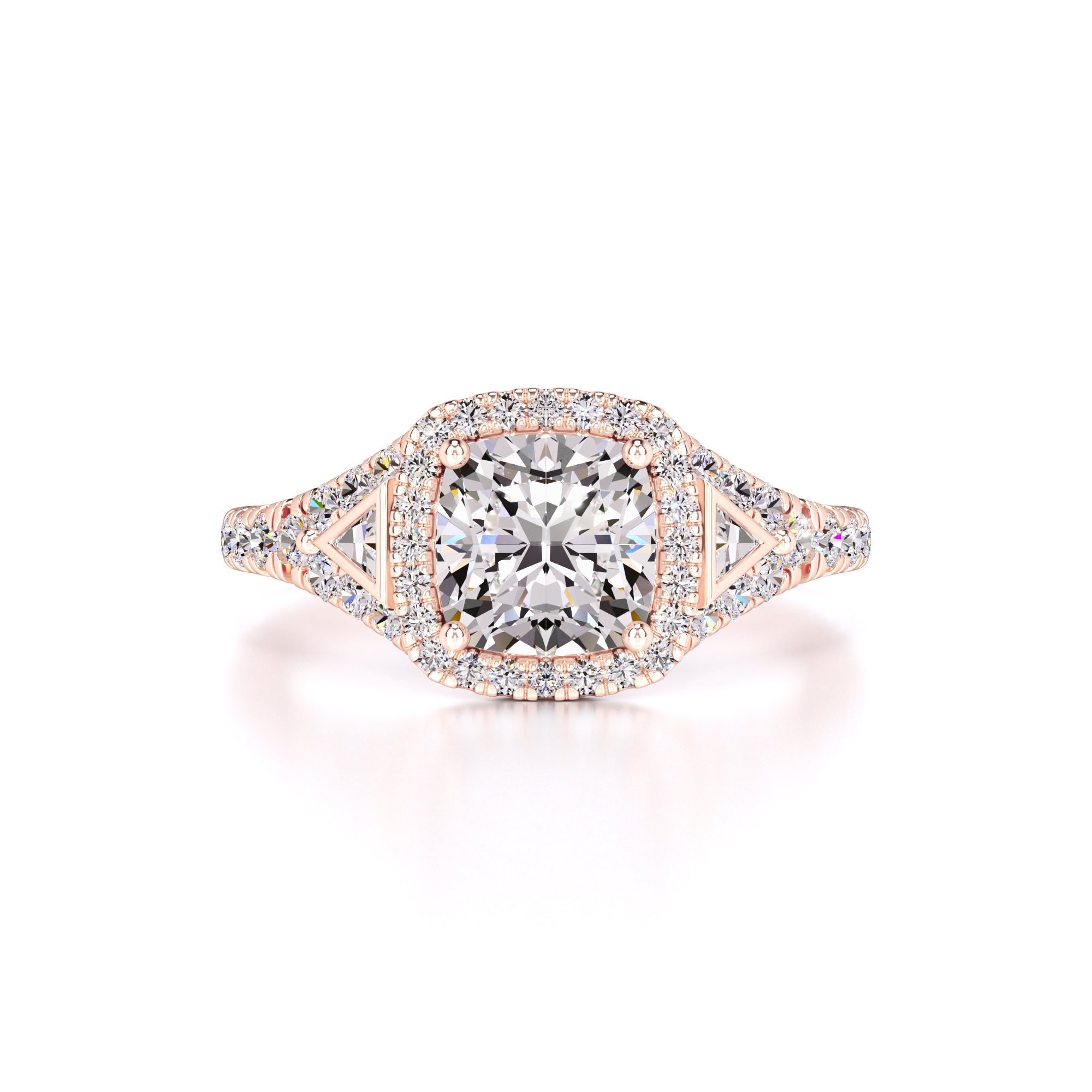 Sloane Moissanite & Lab Grown Diamond Ring | Rose Gold | 1