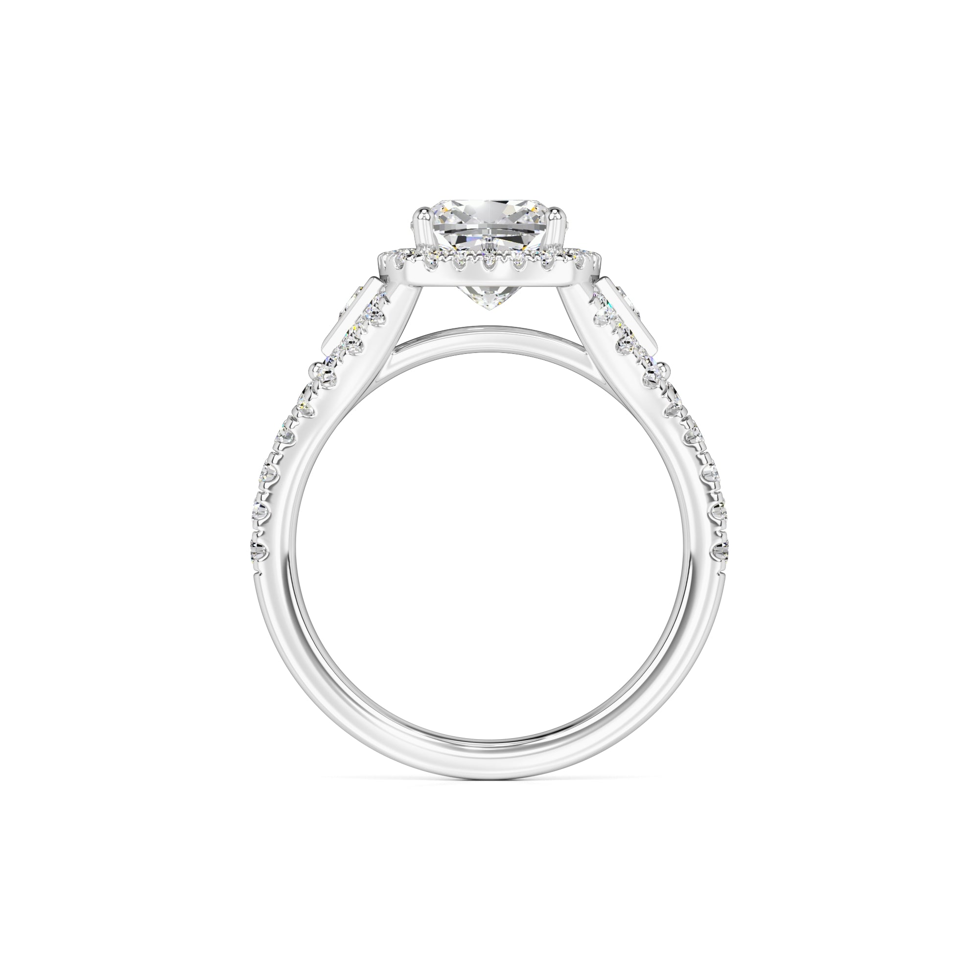 Sloane Moissanite & Lab Grown Diamond Ring | White Gold | 4
