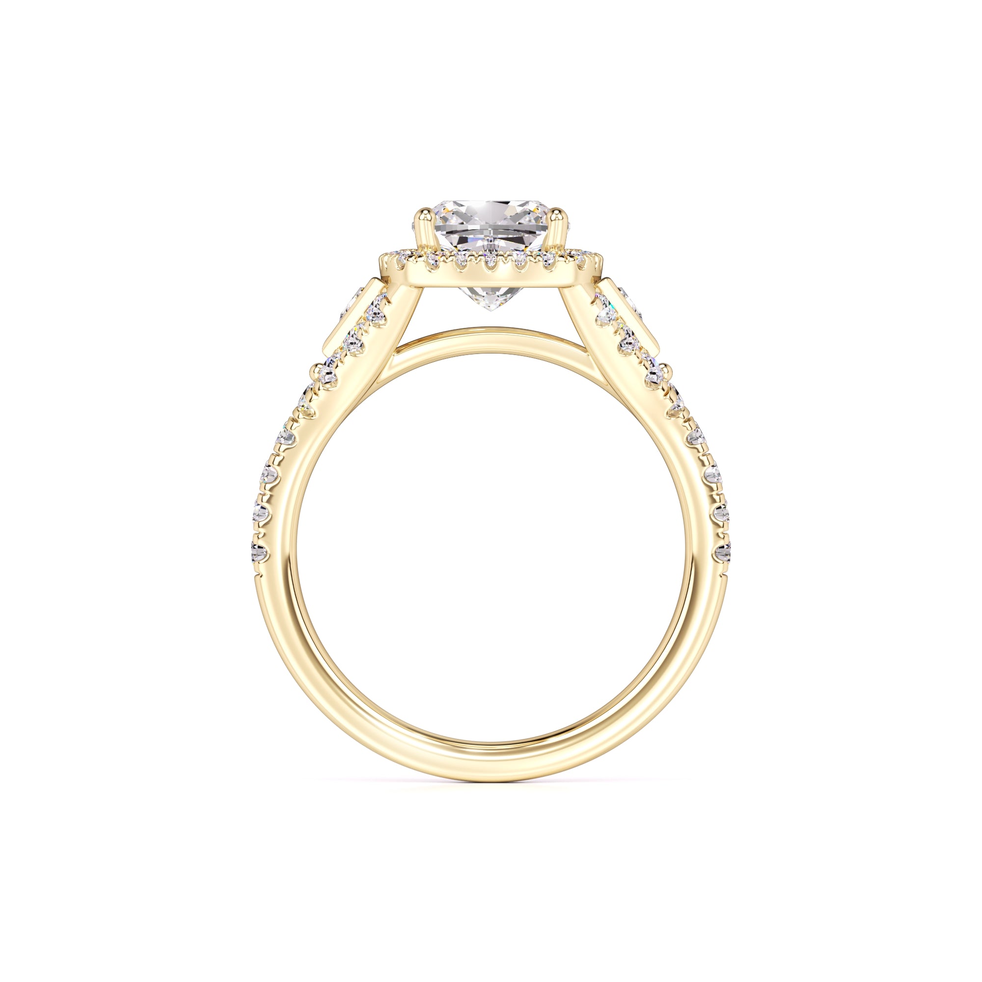 Sloane Moissanite & Lab Grown Diamond Ring | Yellow Gold | 4