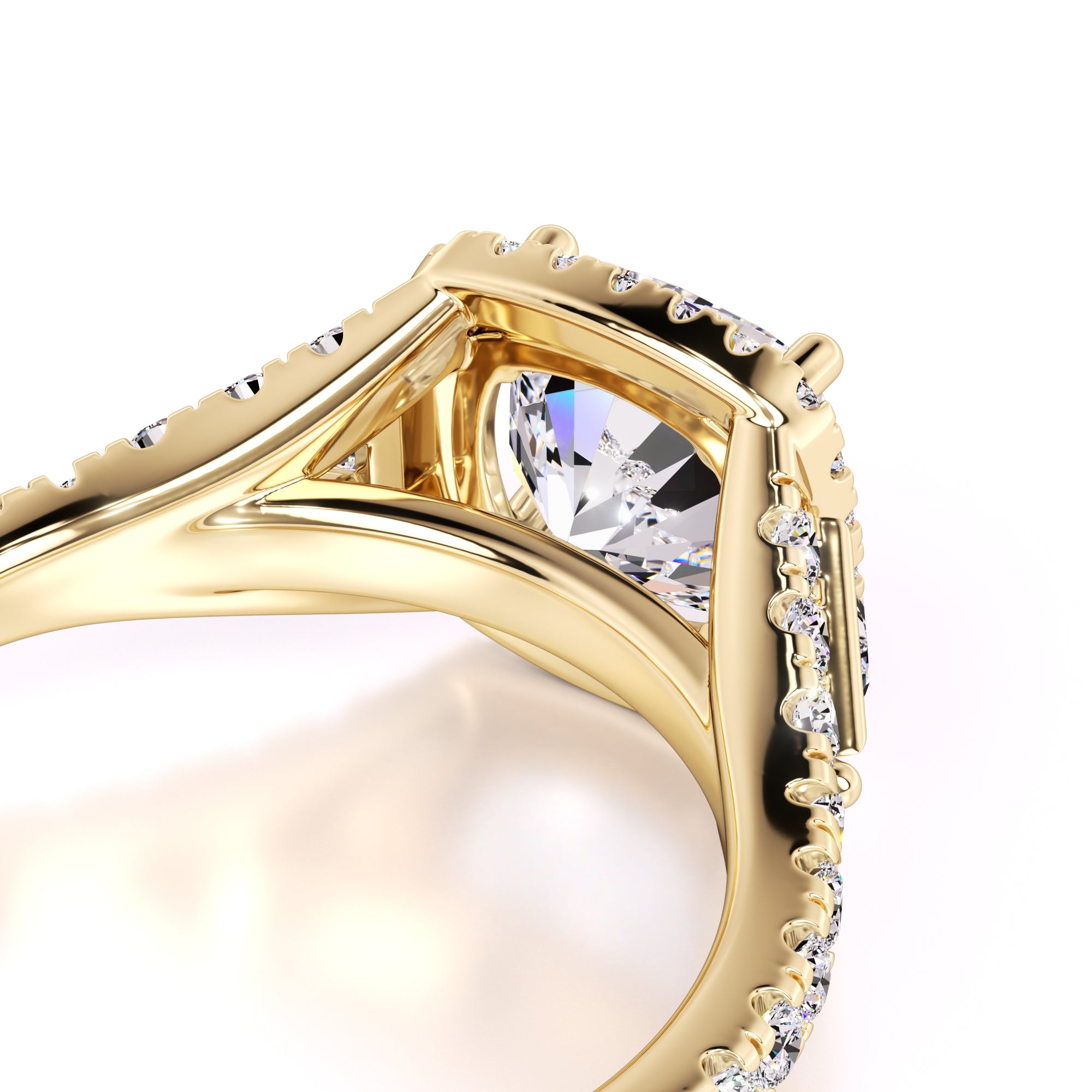 Sloane Moissanite & Lab Grown Diamond Ring | Yellow Gold | 2