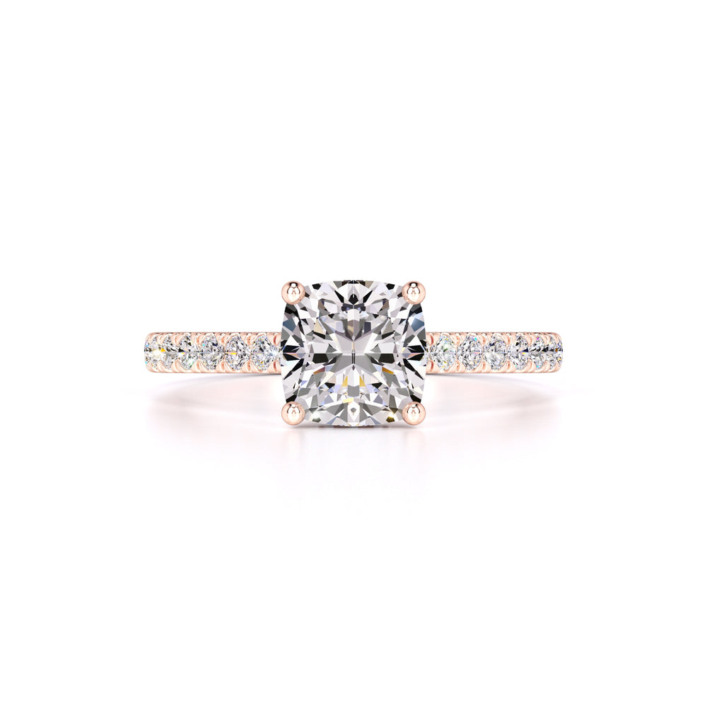 Elise Moissanite & Lab Grown Diamond Ring | Rose Gold | 1