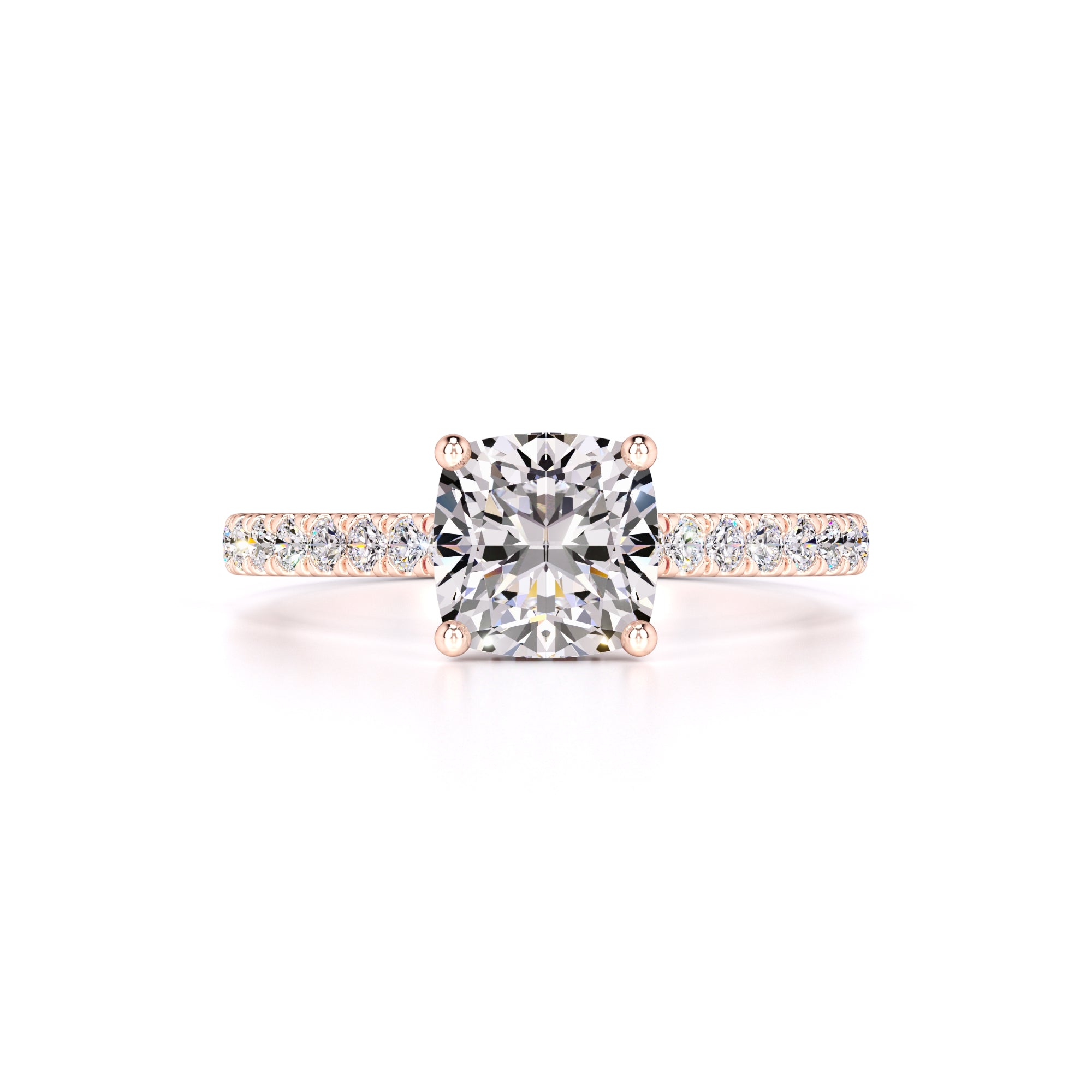 Elise Moissanite & Lab Grown Diamond Ring | Rose Gold | 1