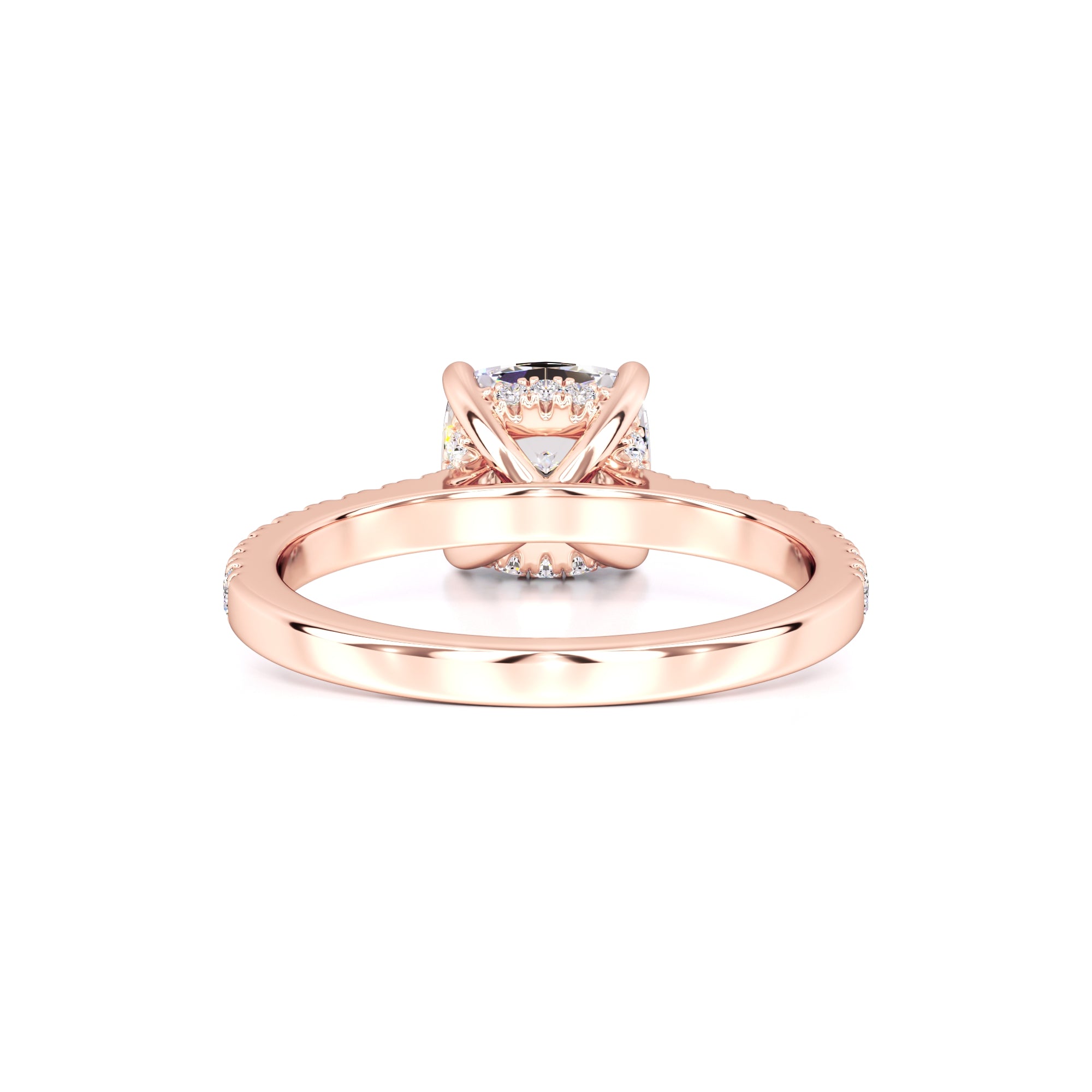 Elise Moissanite & Lab Grown Diamond Ring | Rose Gold | 3