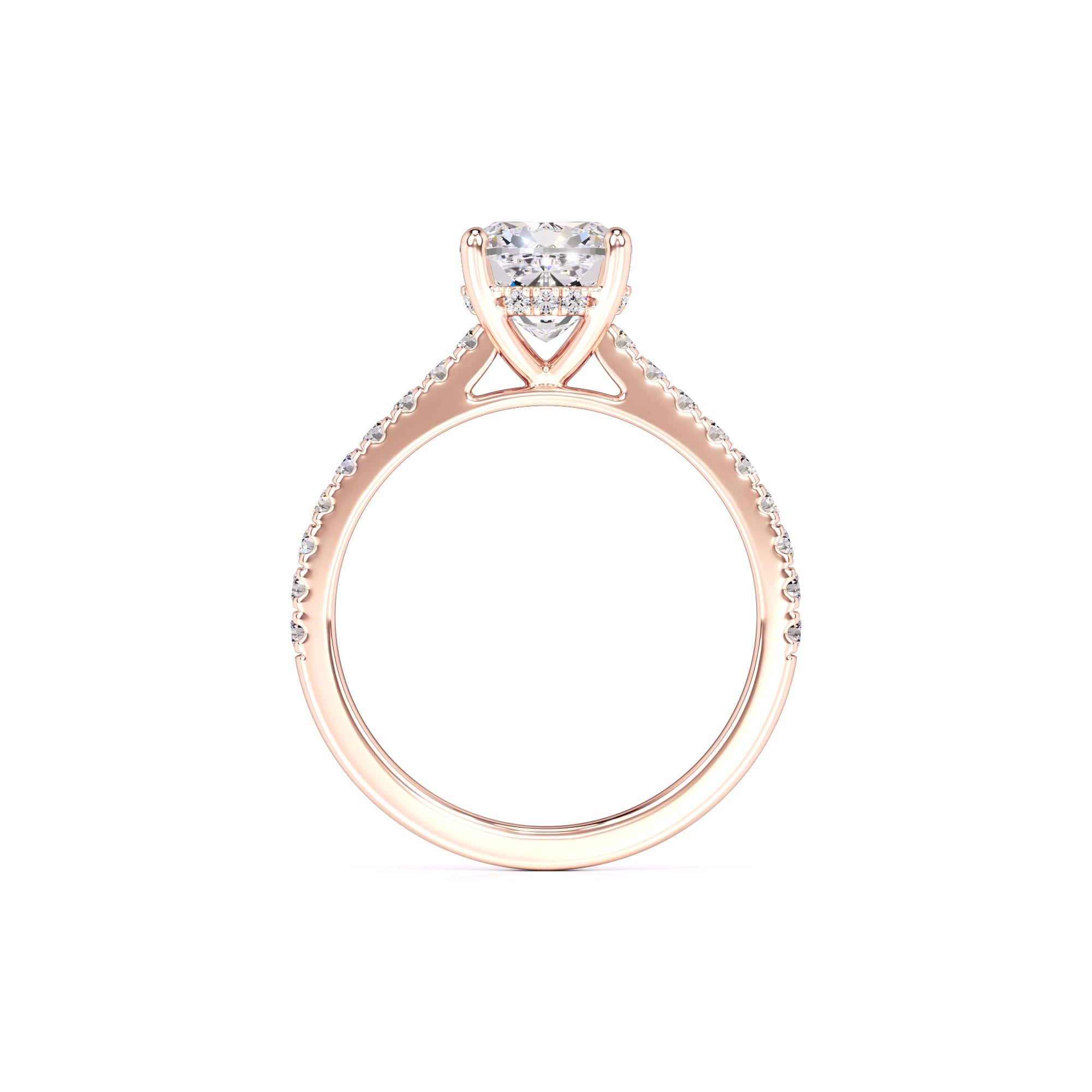 Elise Moissanite & Lab Grown Diamond Ring | Rose Gold | 4