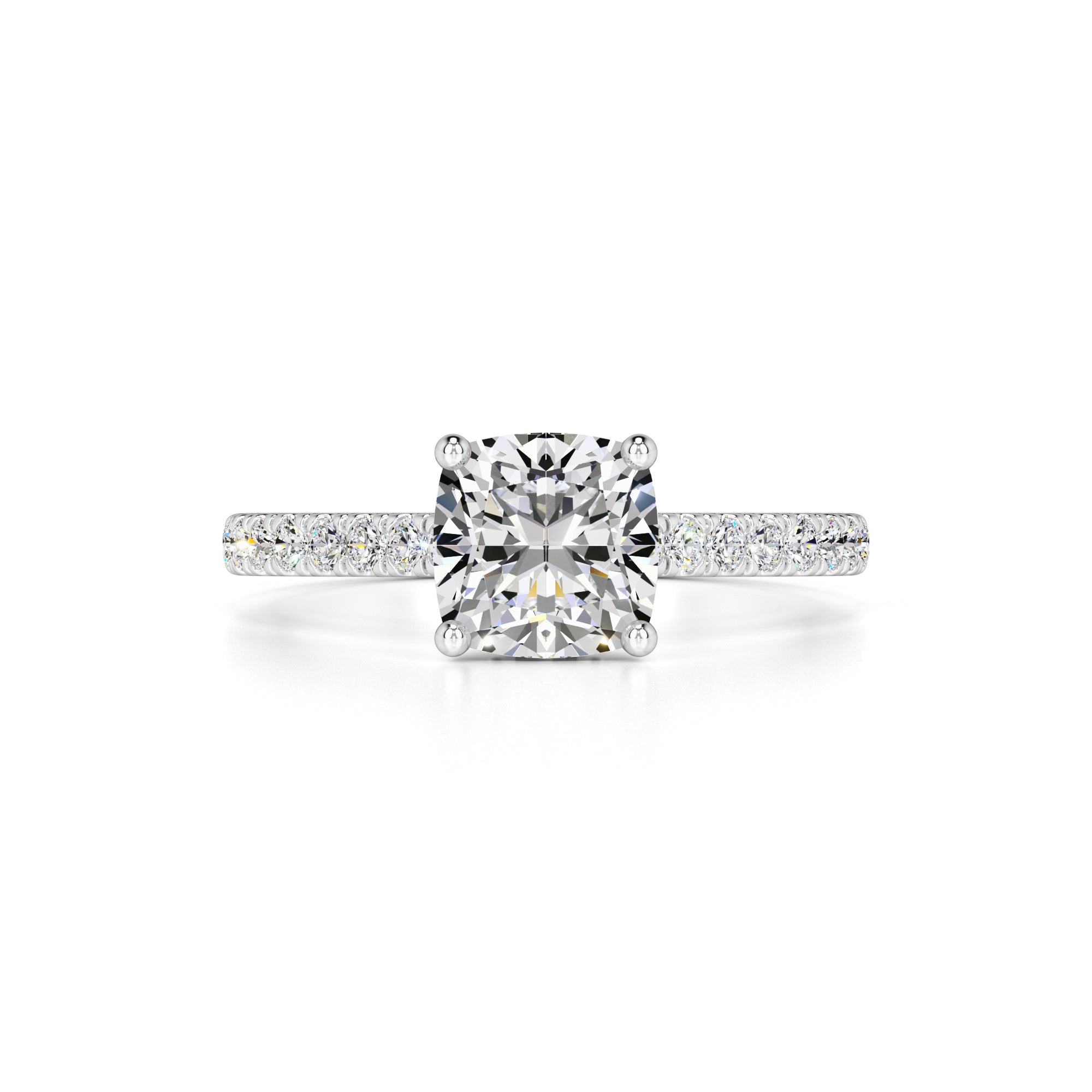 Elise Moissanite & Lab Grown Diamond Ring | White Gold | 1