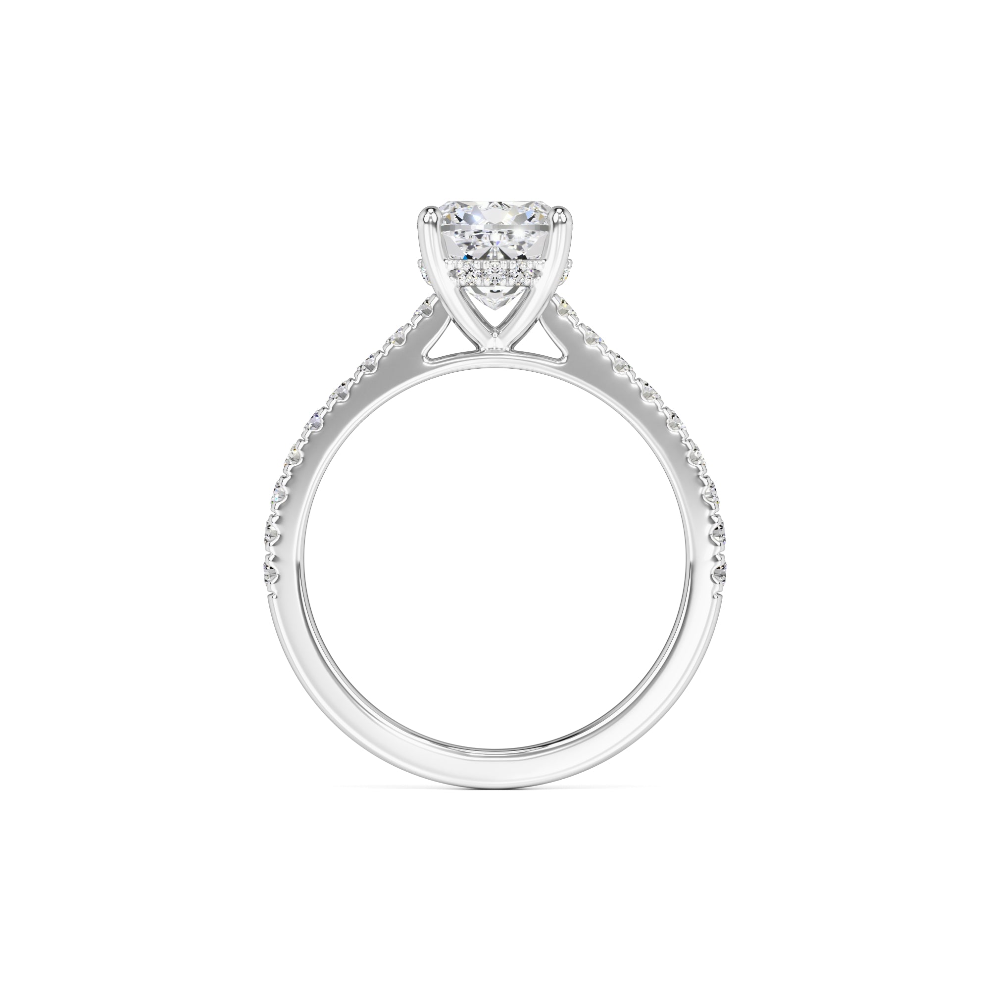 Elise Moissanite & Lab Grown Diamond Ring | White Gold | 4