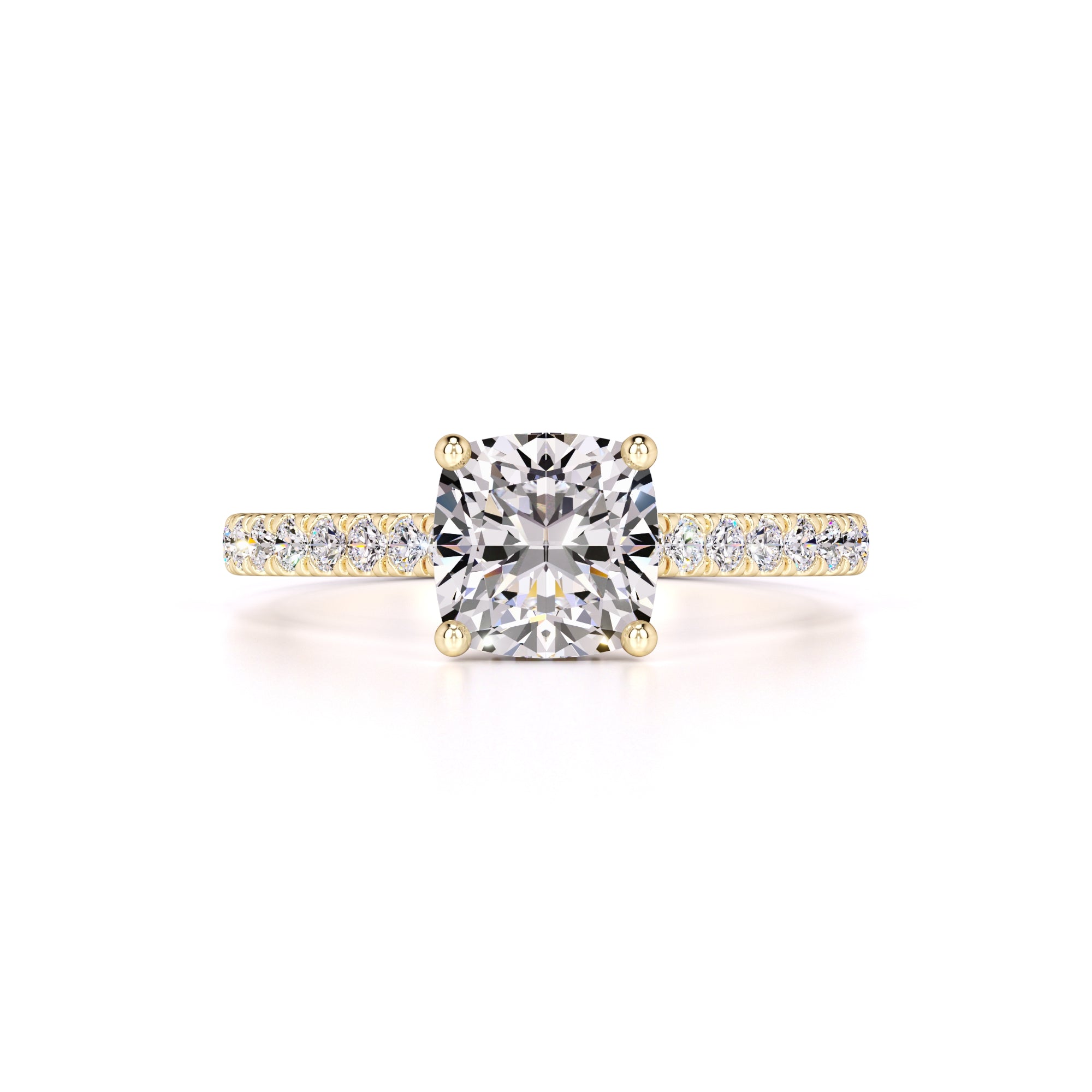 Elise Moissanite & Lab Grown Diamond Ring | Yellow Gold | 1