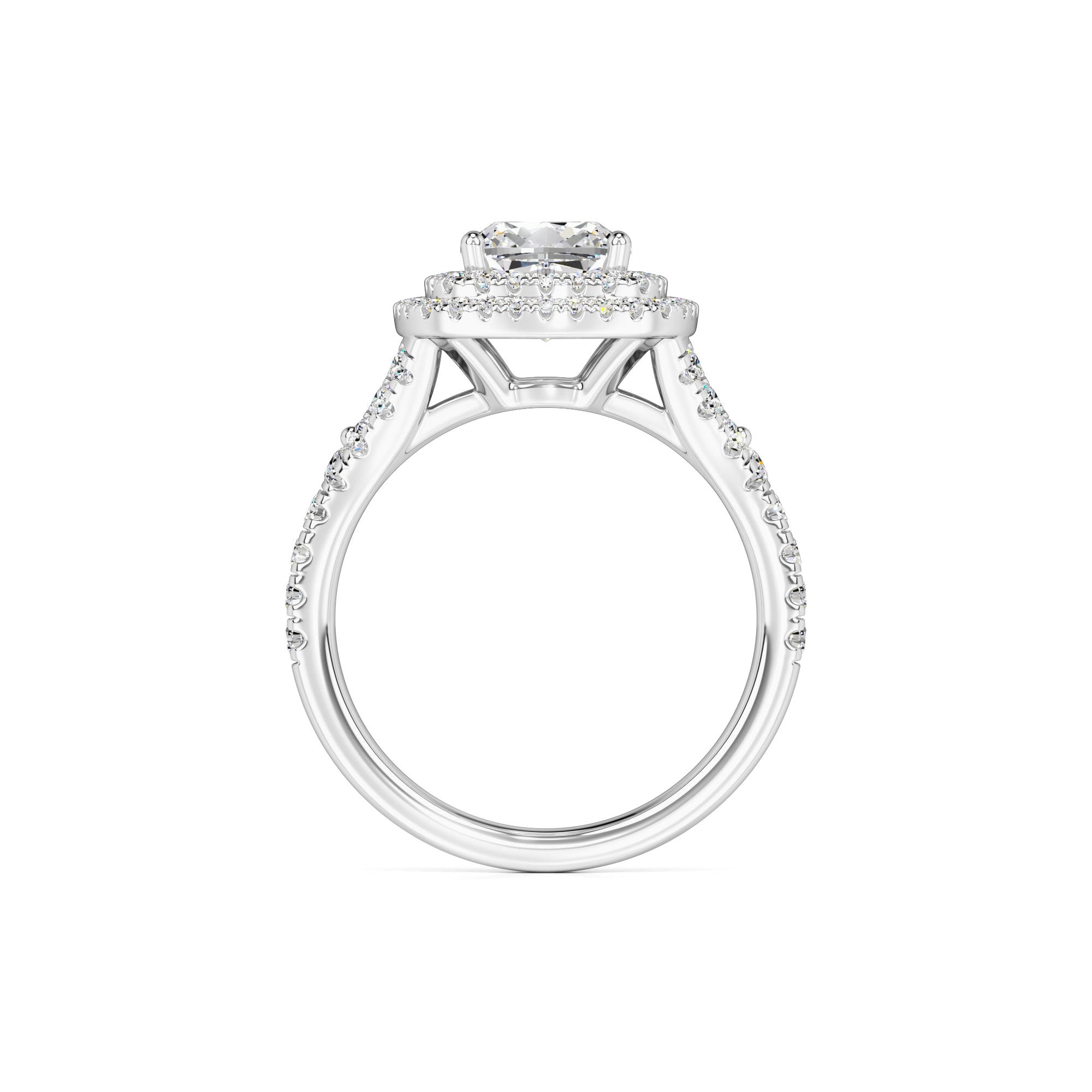 Vera Moissanite & Lab Grown Diamond Ring | White Gold | 4
