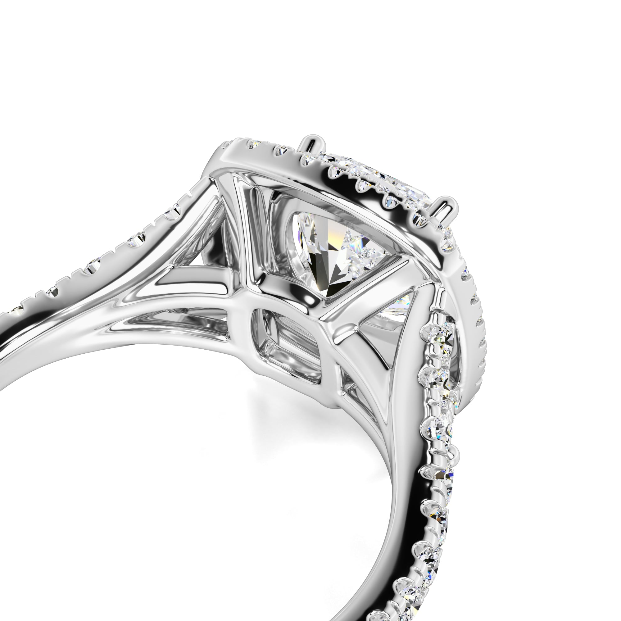 Vera Moissanite & Lab Grown Diamond Ring | White Gold | 2