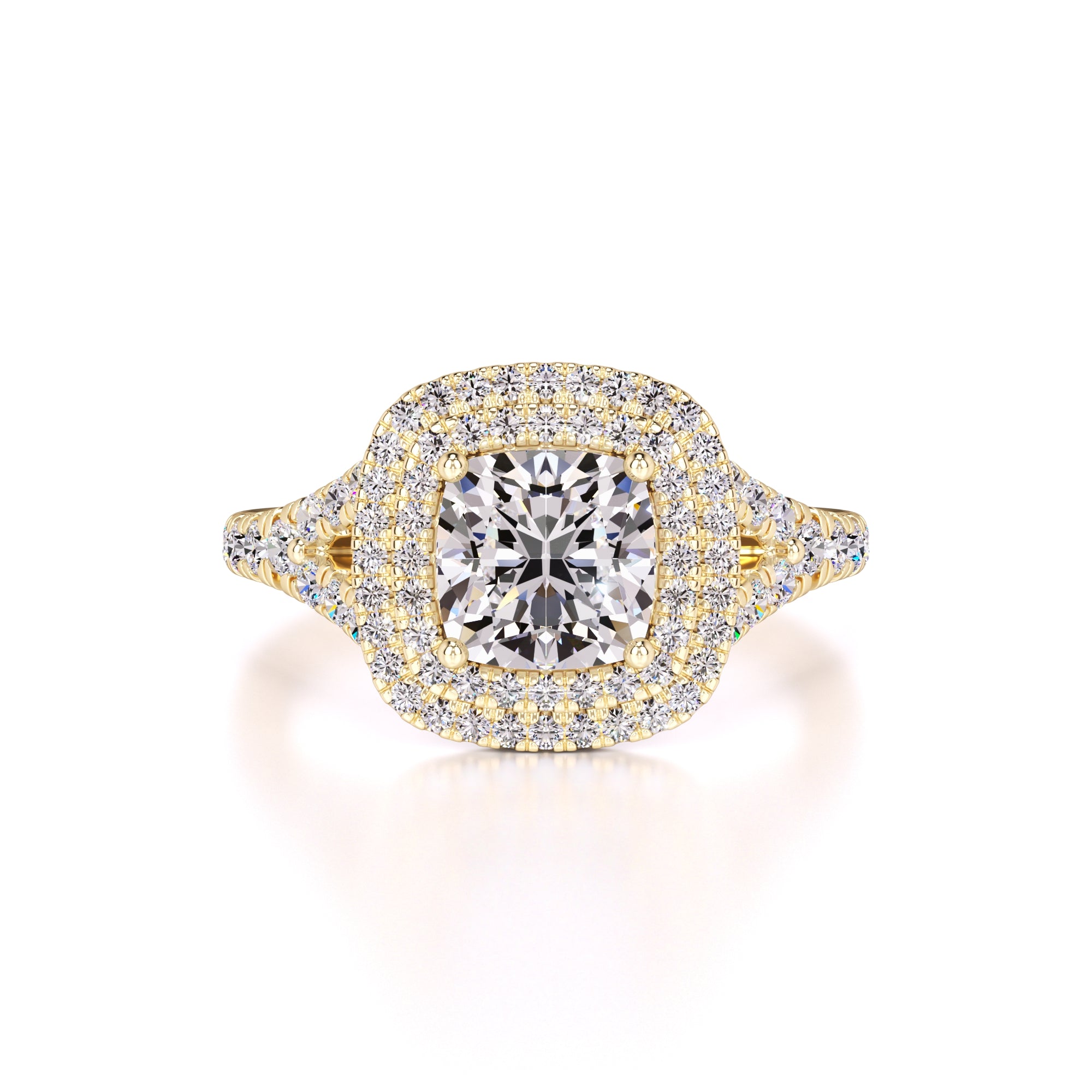Vera Moissanite & Lab Grown Diamond Ring | Yellow Gold | 1
