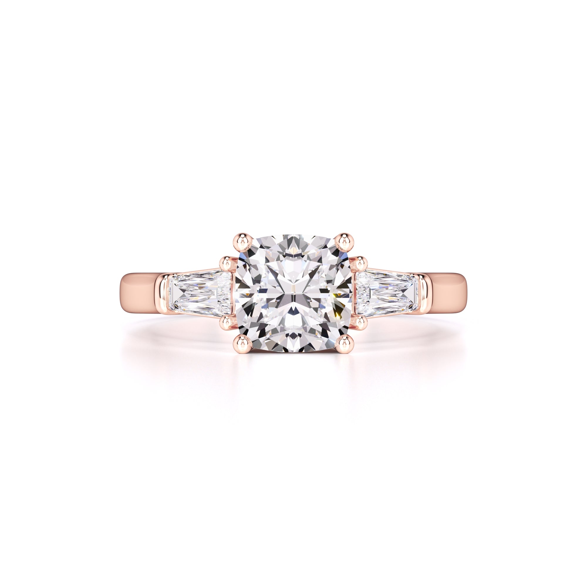 Giselle Moissanite & Lab Grown Diamond Ring | Rose Gold | 1