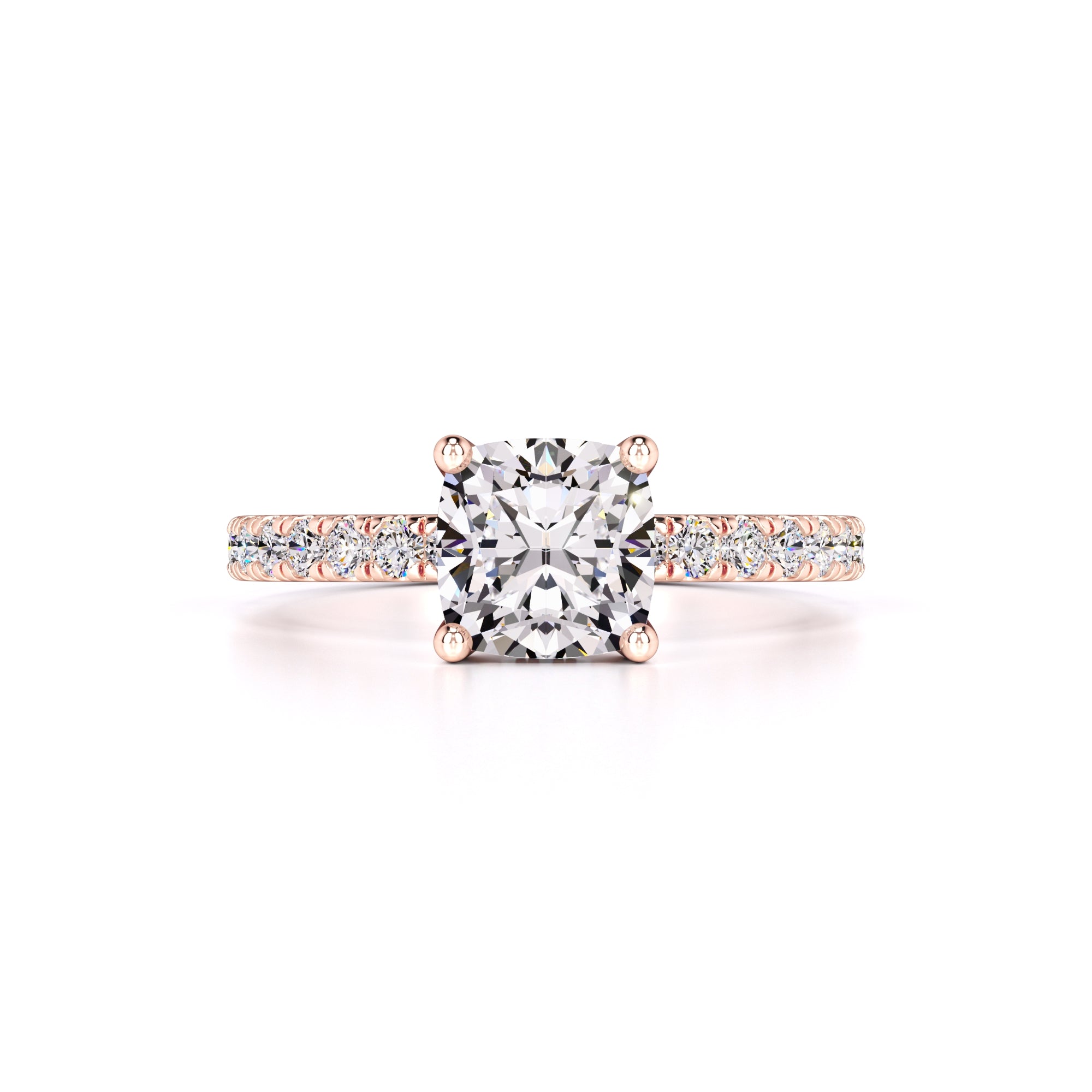 Eliza Moissanite & Lab Grown Diamond Ring | Rose Gold | 1