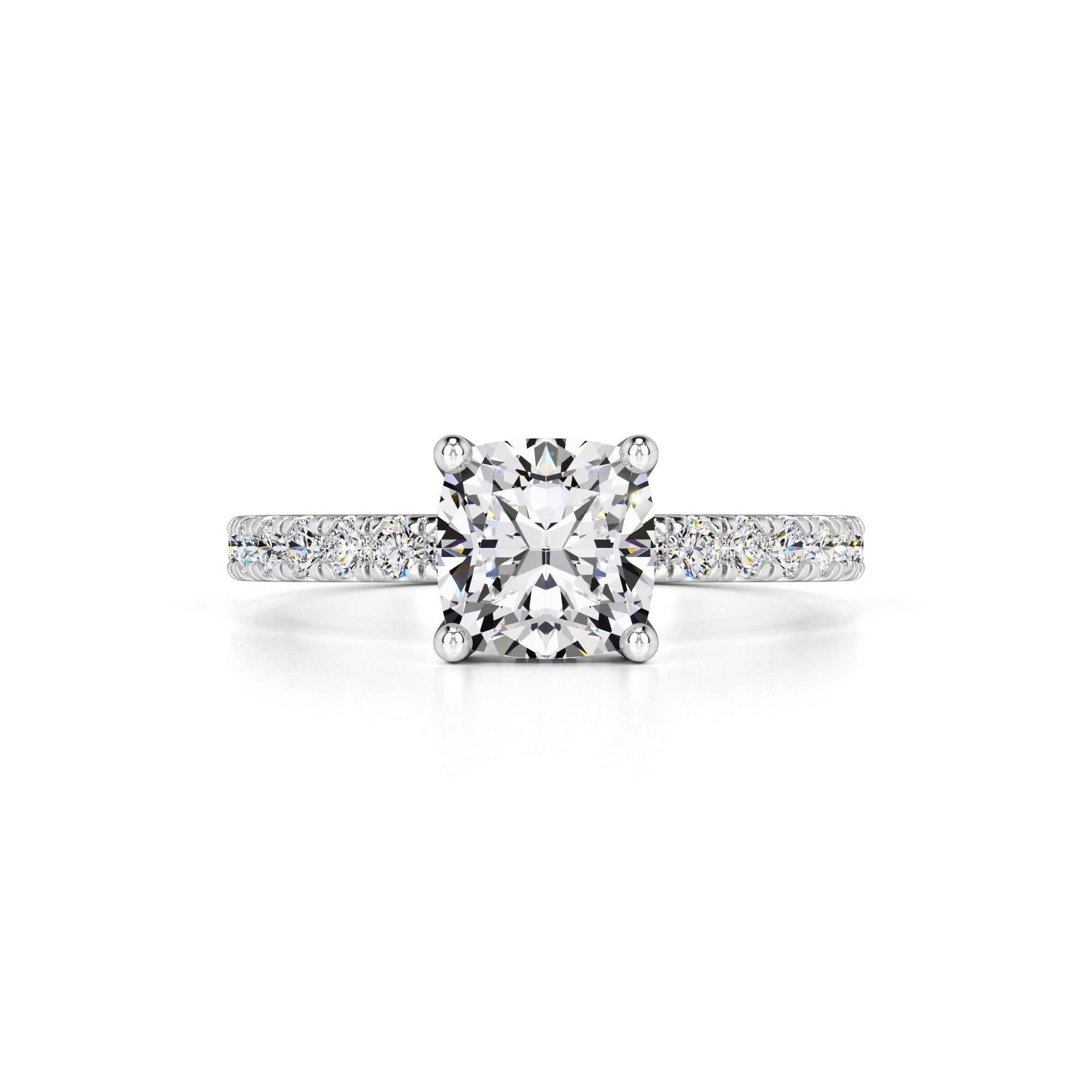 Eliza Moissanite & Lab Grown Diamond Ring | White Gold | 1