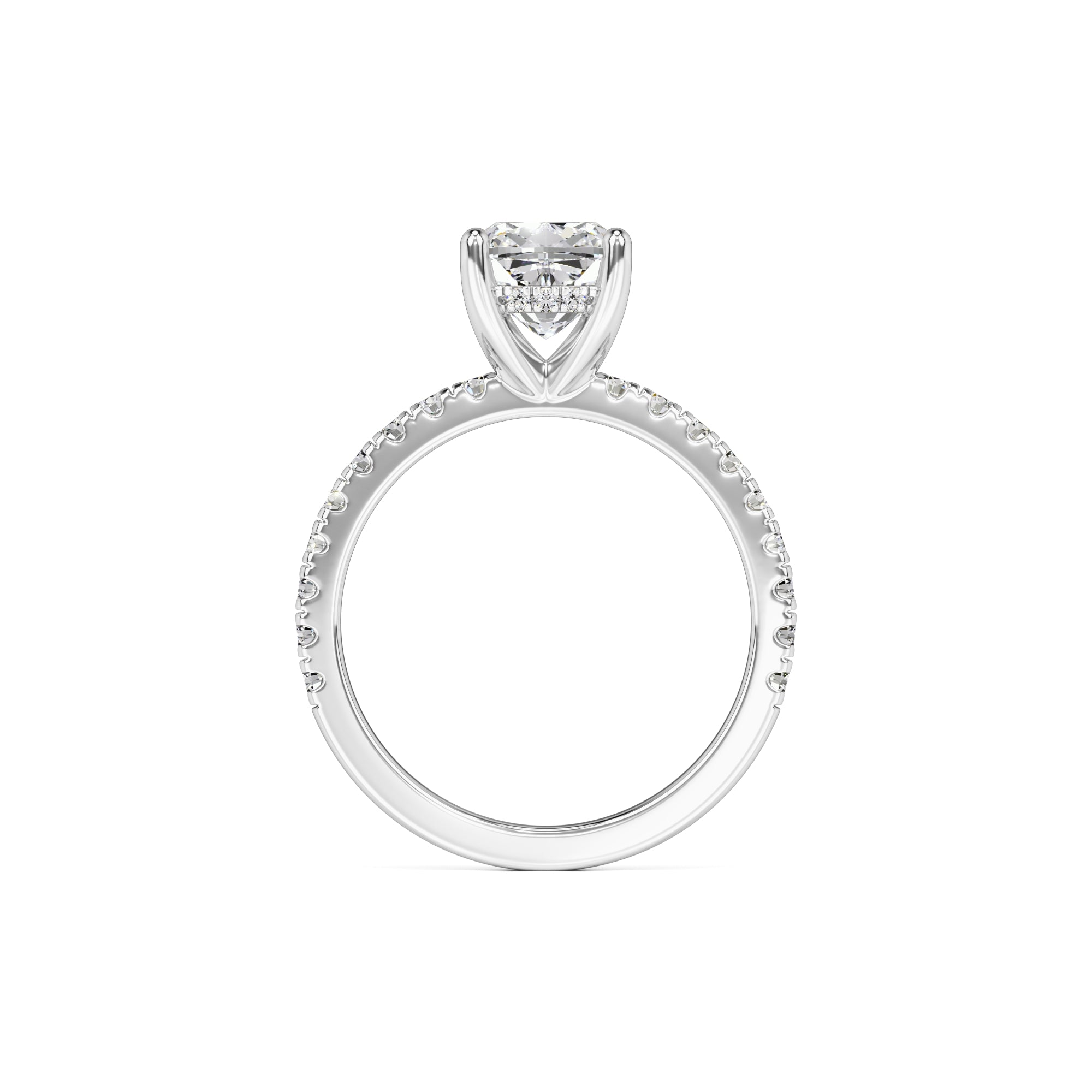 Eliza Moissanite & Lab Grown Diamond Ring | White Gold | 4