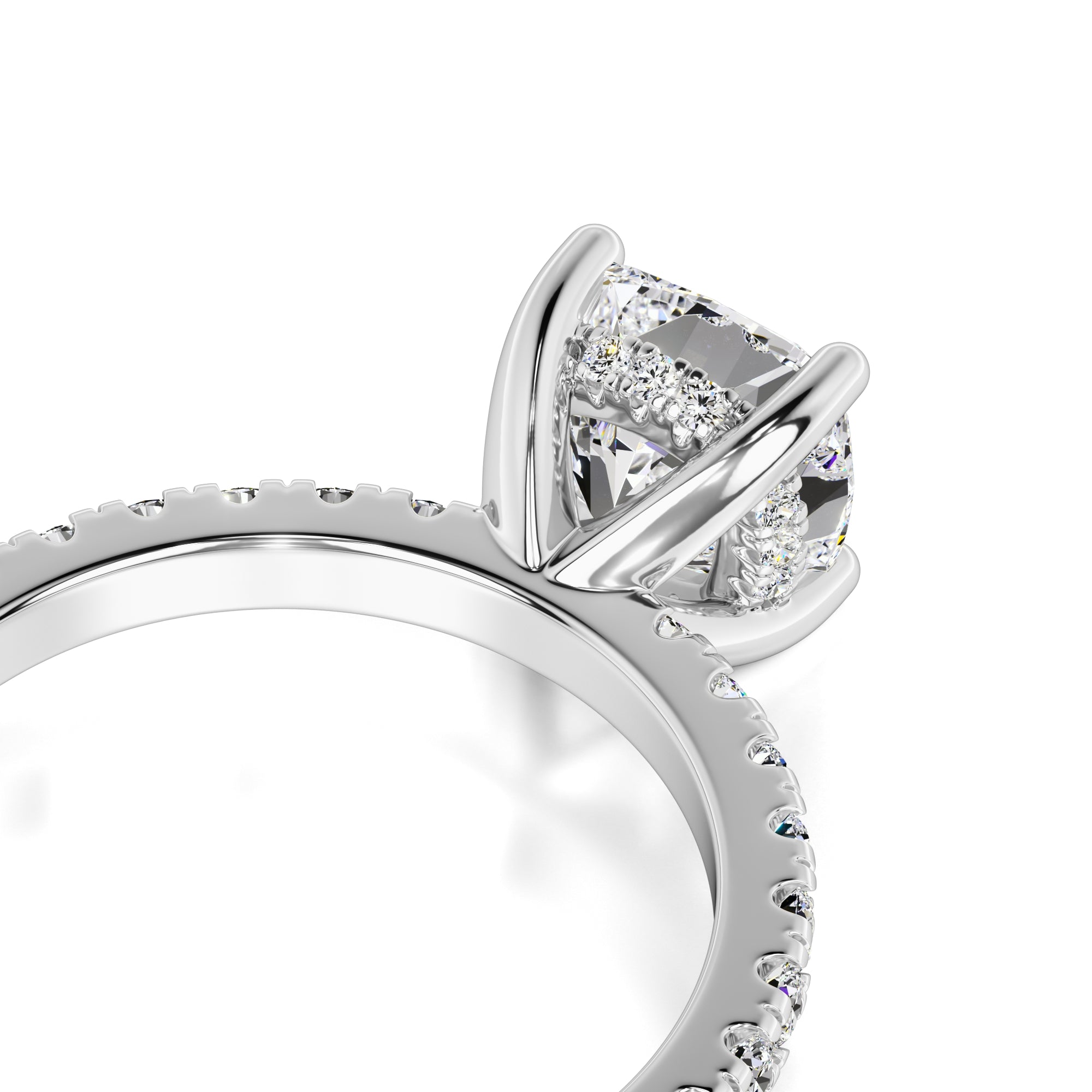 Eliza Moissanite & Lab Grown Diamond Ring | White Gold | 2