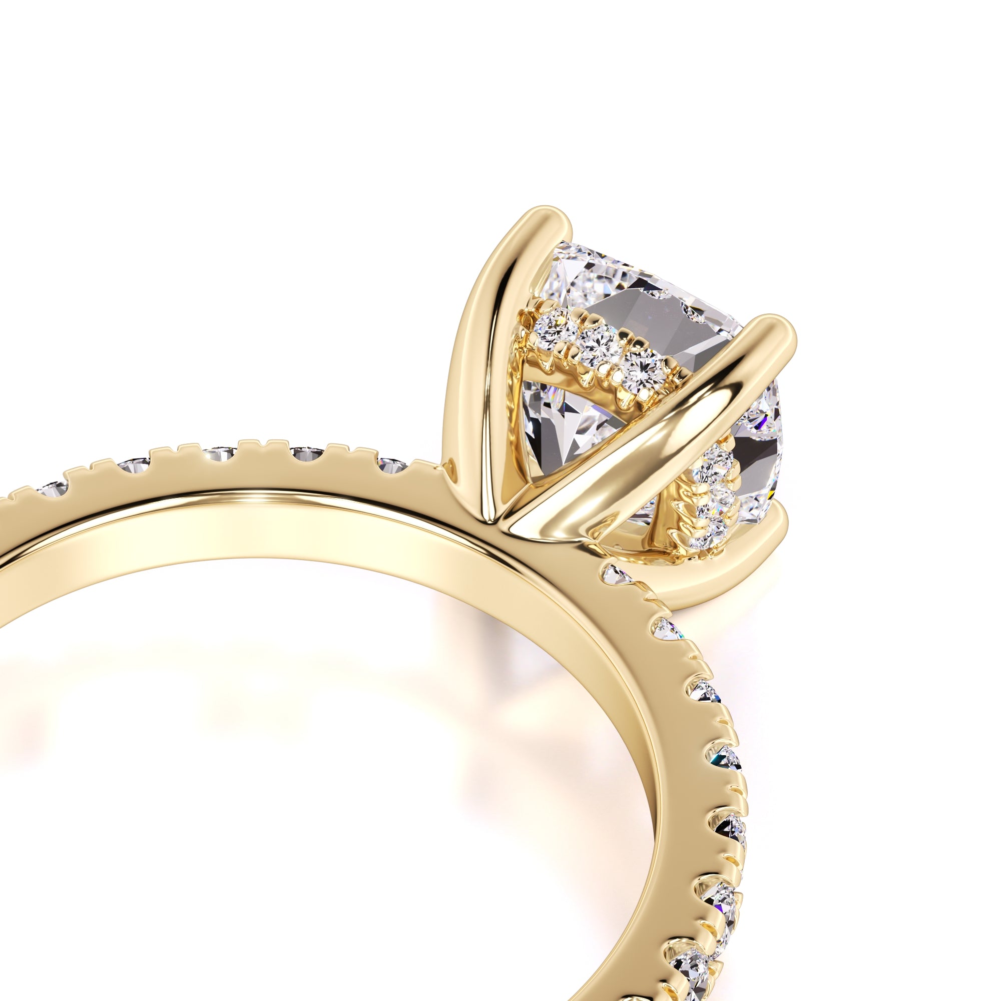 Eliza Moissanite & Lab Grown Diamond Ring | Yellow Gold | 2