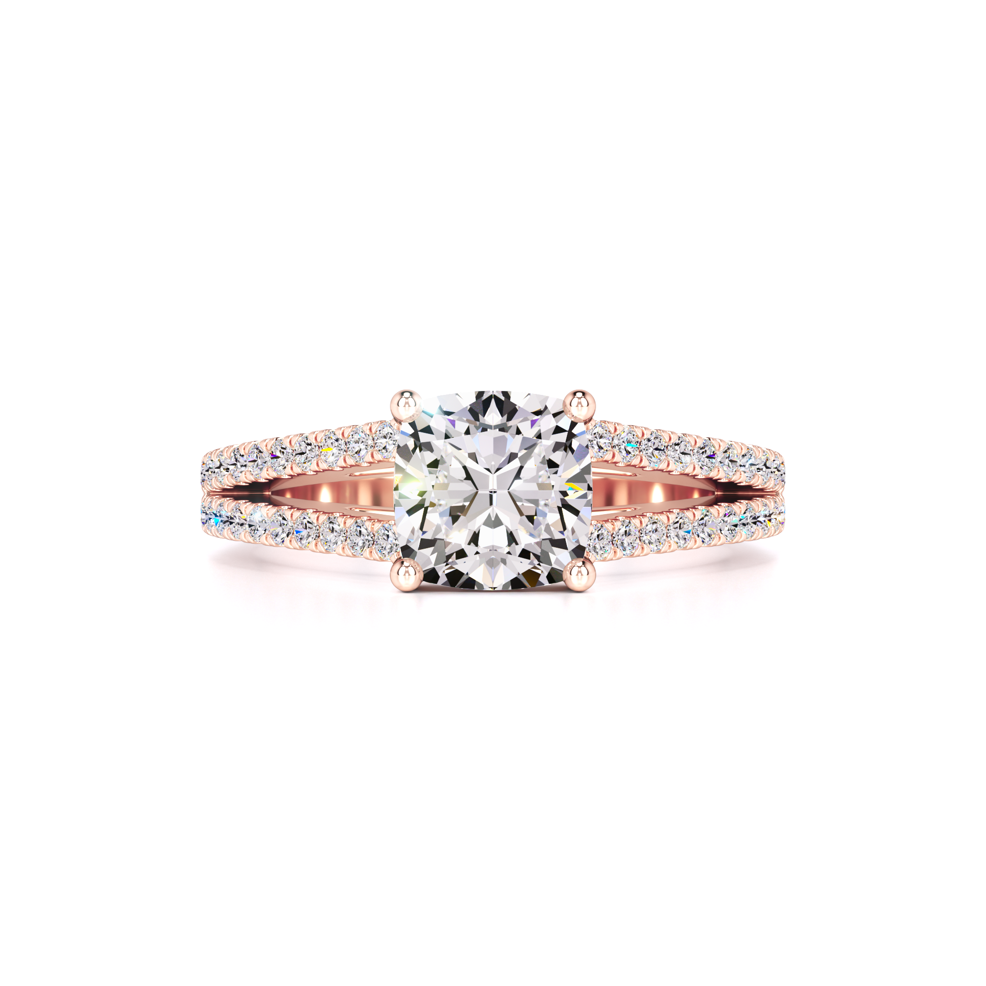 Elle Moissanite & Lab Grown Diamond Ring | Rose Gold | 1