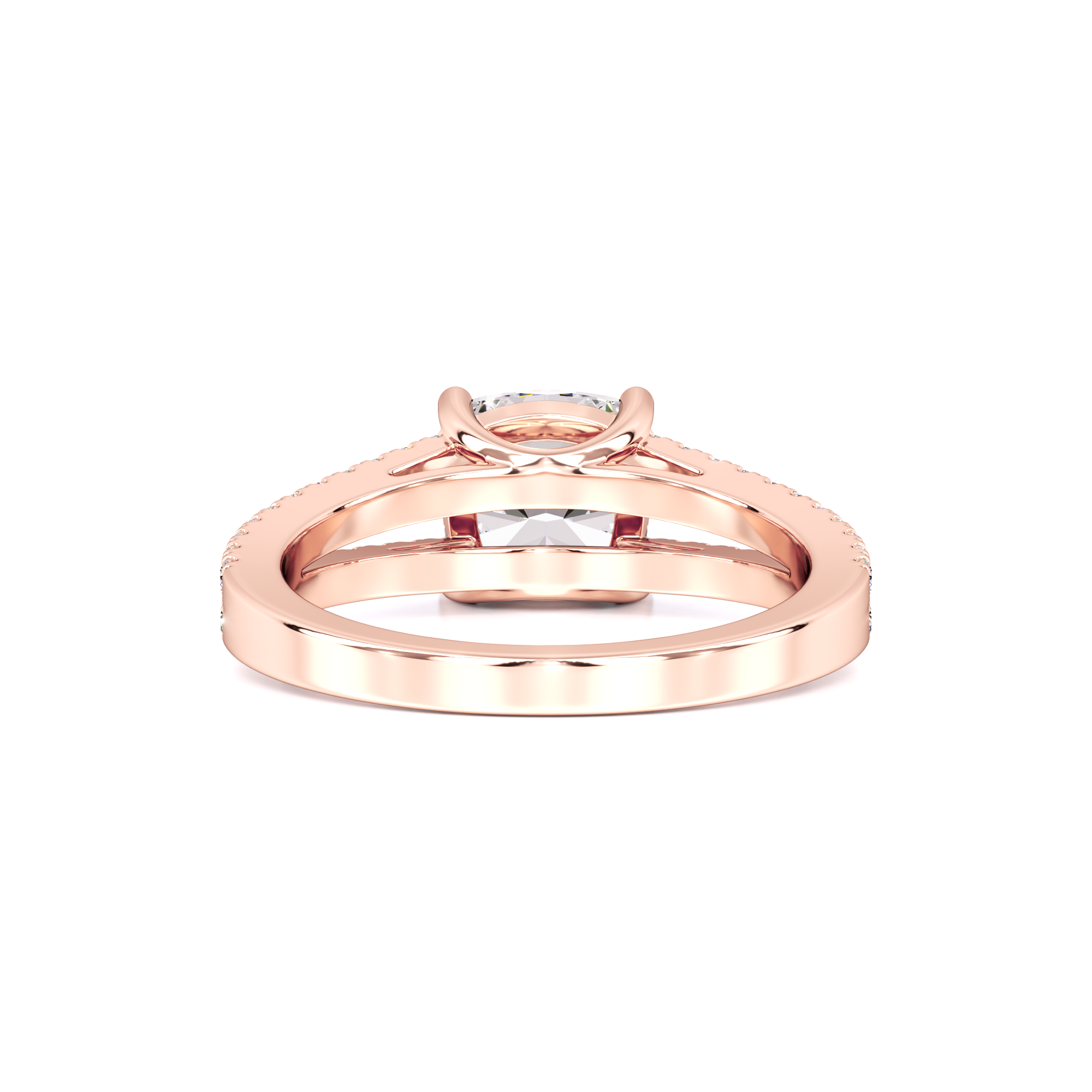 Elle Moissanite & Lab Grown Diamond Ring | Rose Gold | 3